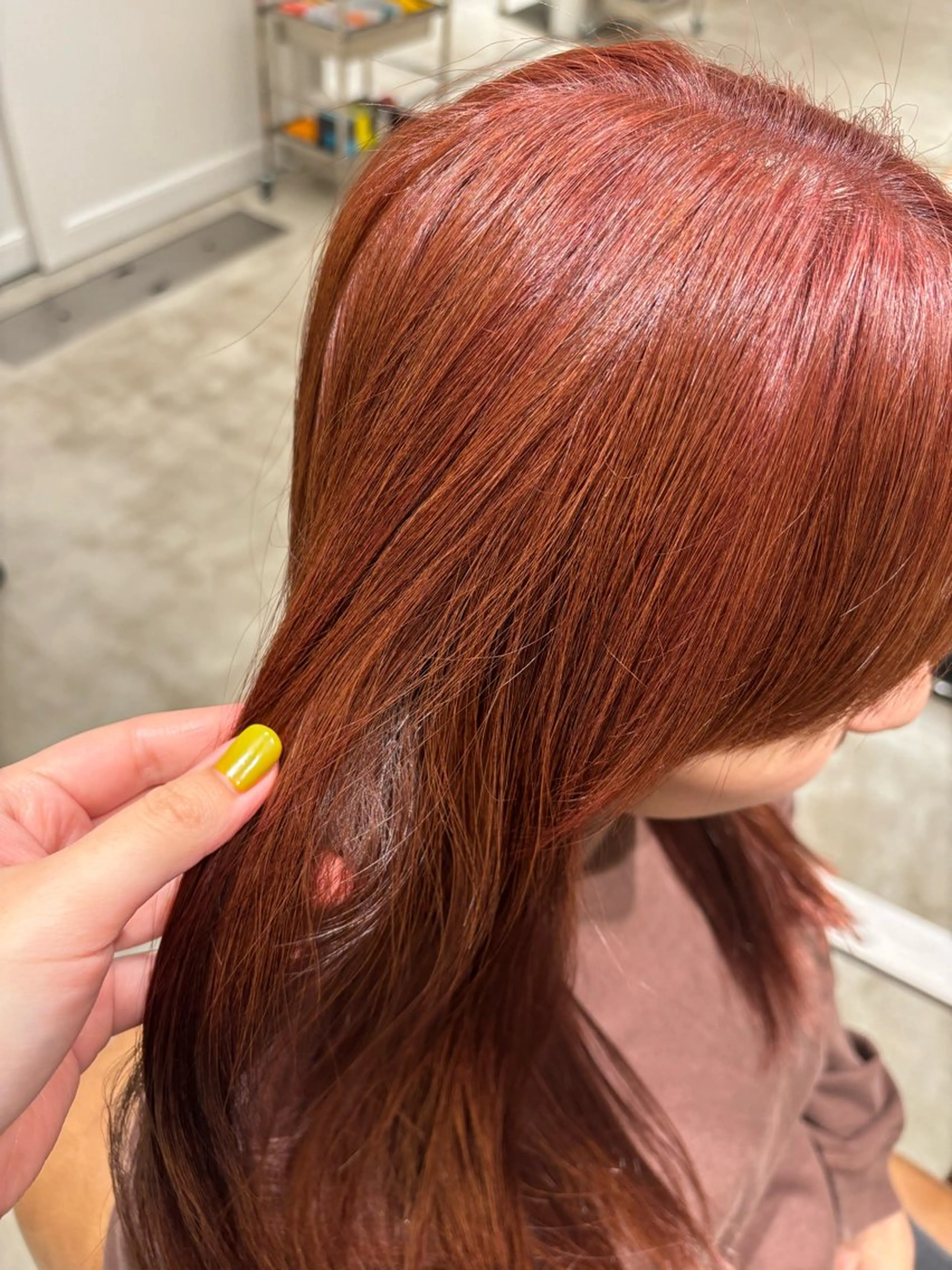 カラー ピンクカラー 大野 佑藍のヘアスタイル