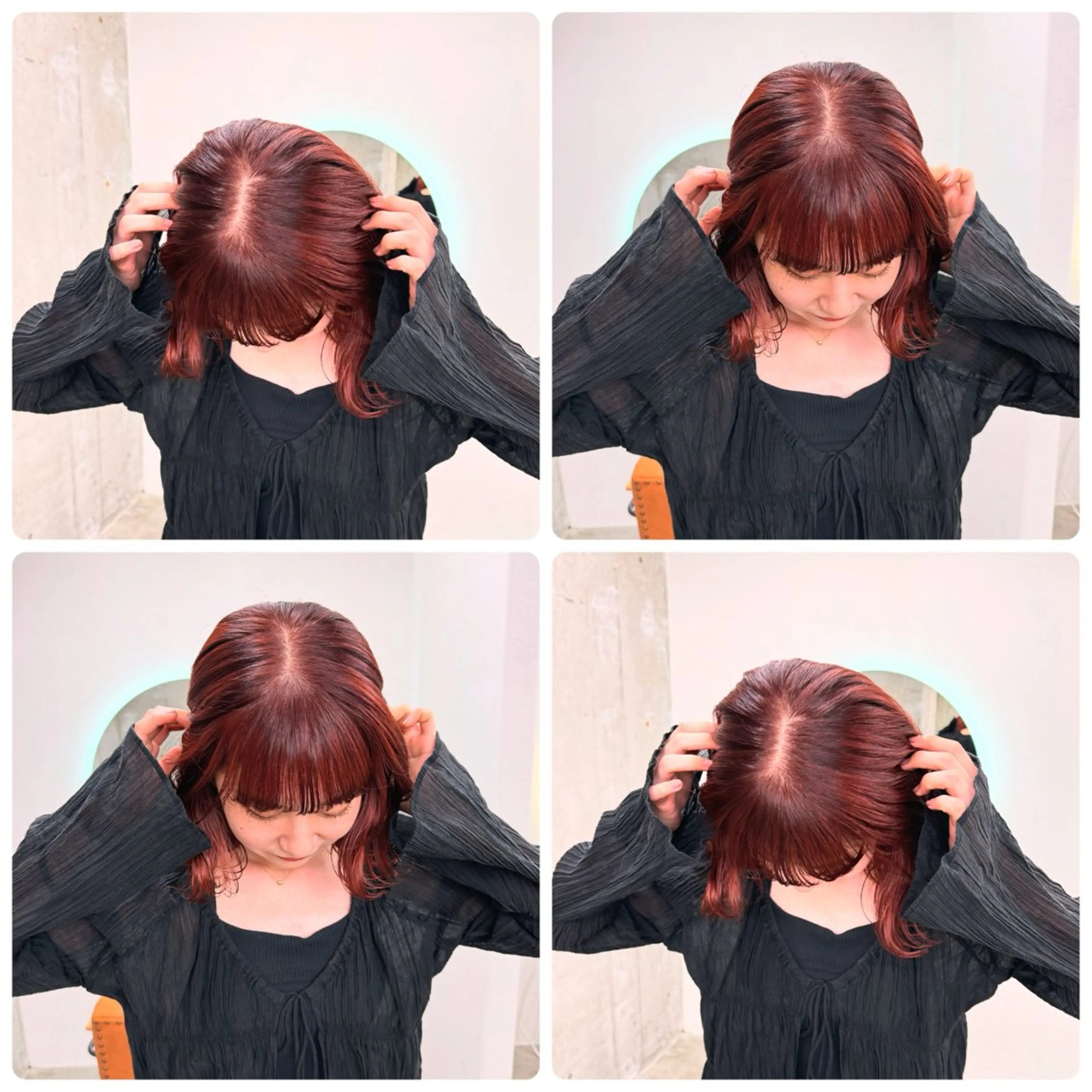 【最上級ヘアケア💫💫】🌈ブリーチ無しダブルカラー🌈 暖色🦄カシスオレンジカラー🍊➕TOKIOトリートメントの写真