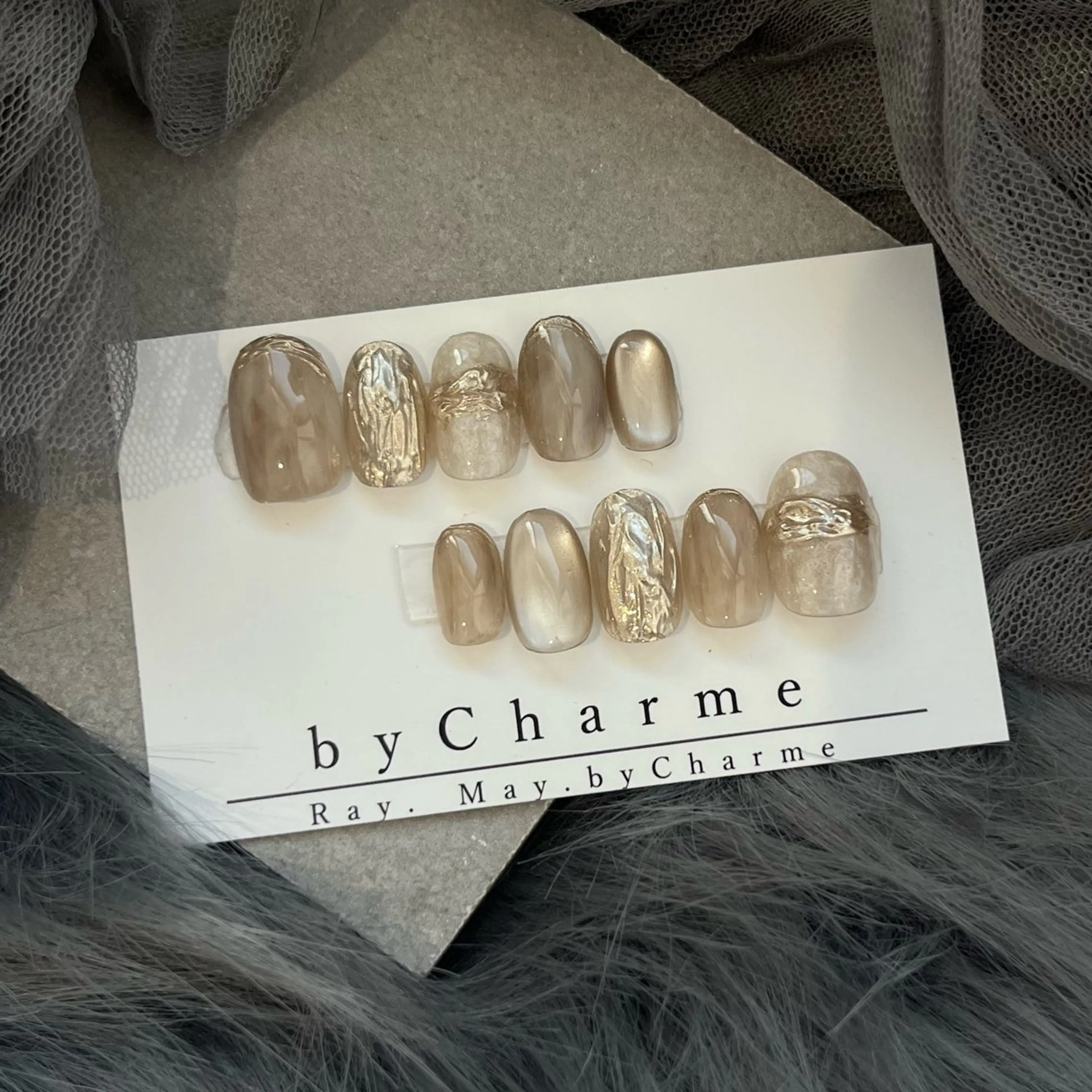 ネイル ネイルチップ Ray. ちゅるん系ニュアンスのネイルデザイン