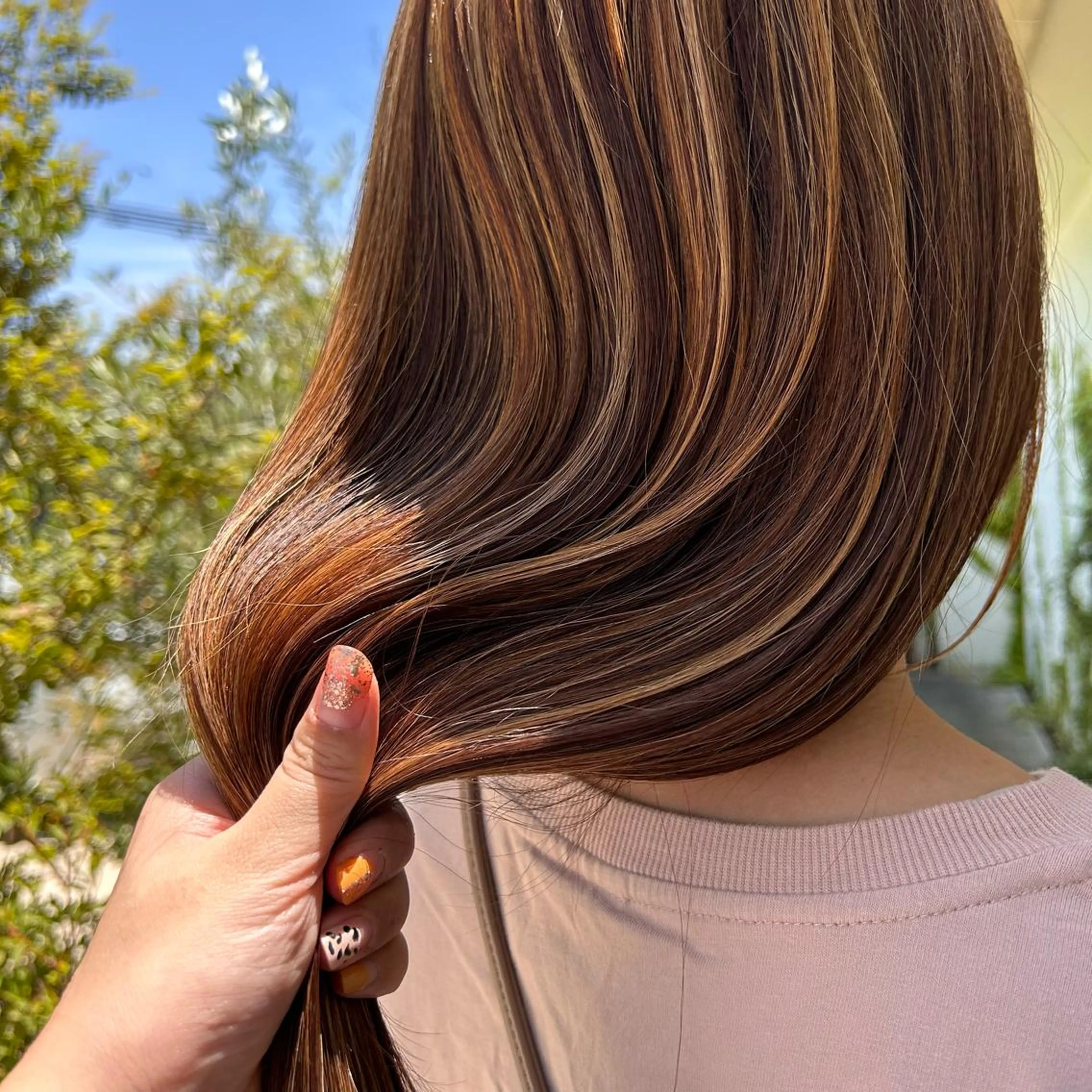 ロング カラー ハイライトカラー ハイライト ヘアカラー 山本 知佳のヘアスタイル