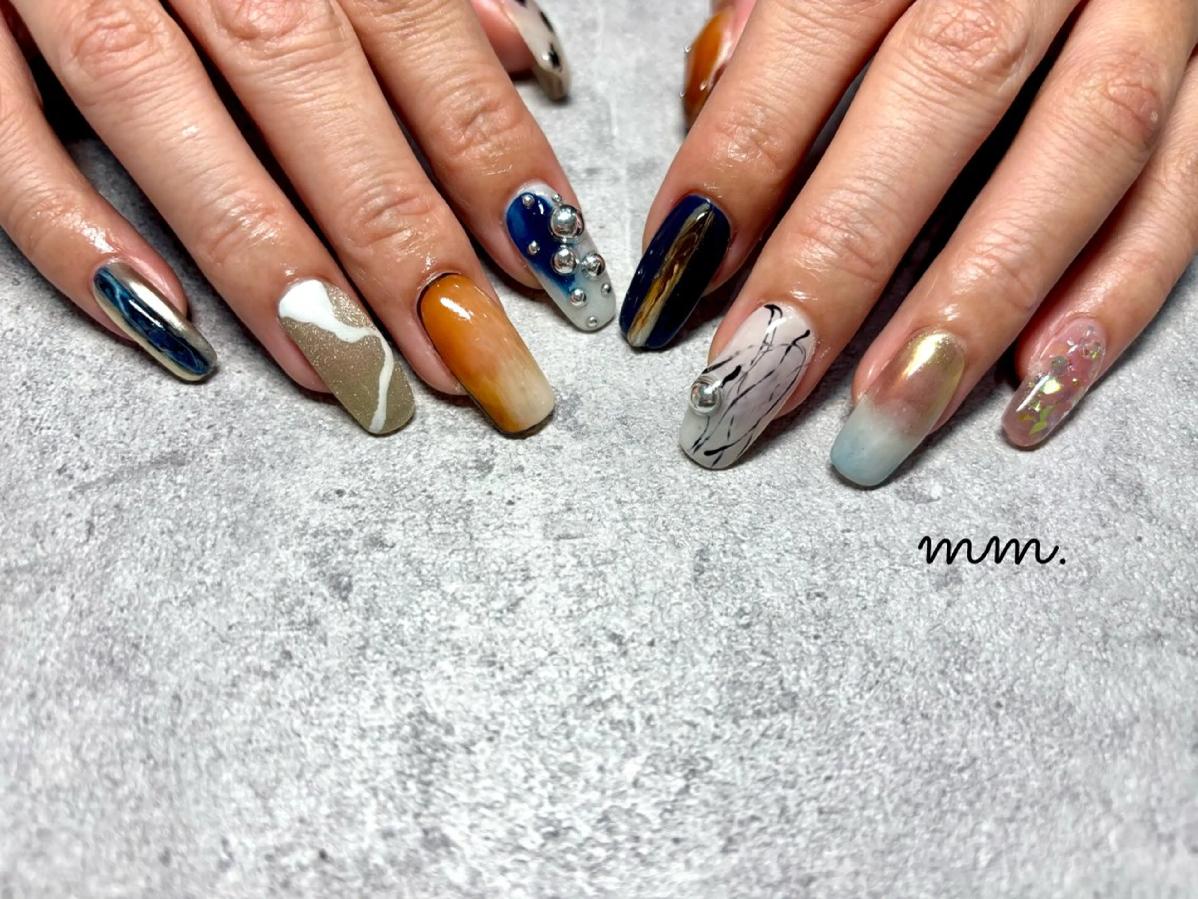 ネイル 持ち込み ニュアンスネイル ハンドネイル mm. ✨Ayuna✨のネイルデザイン