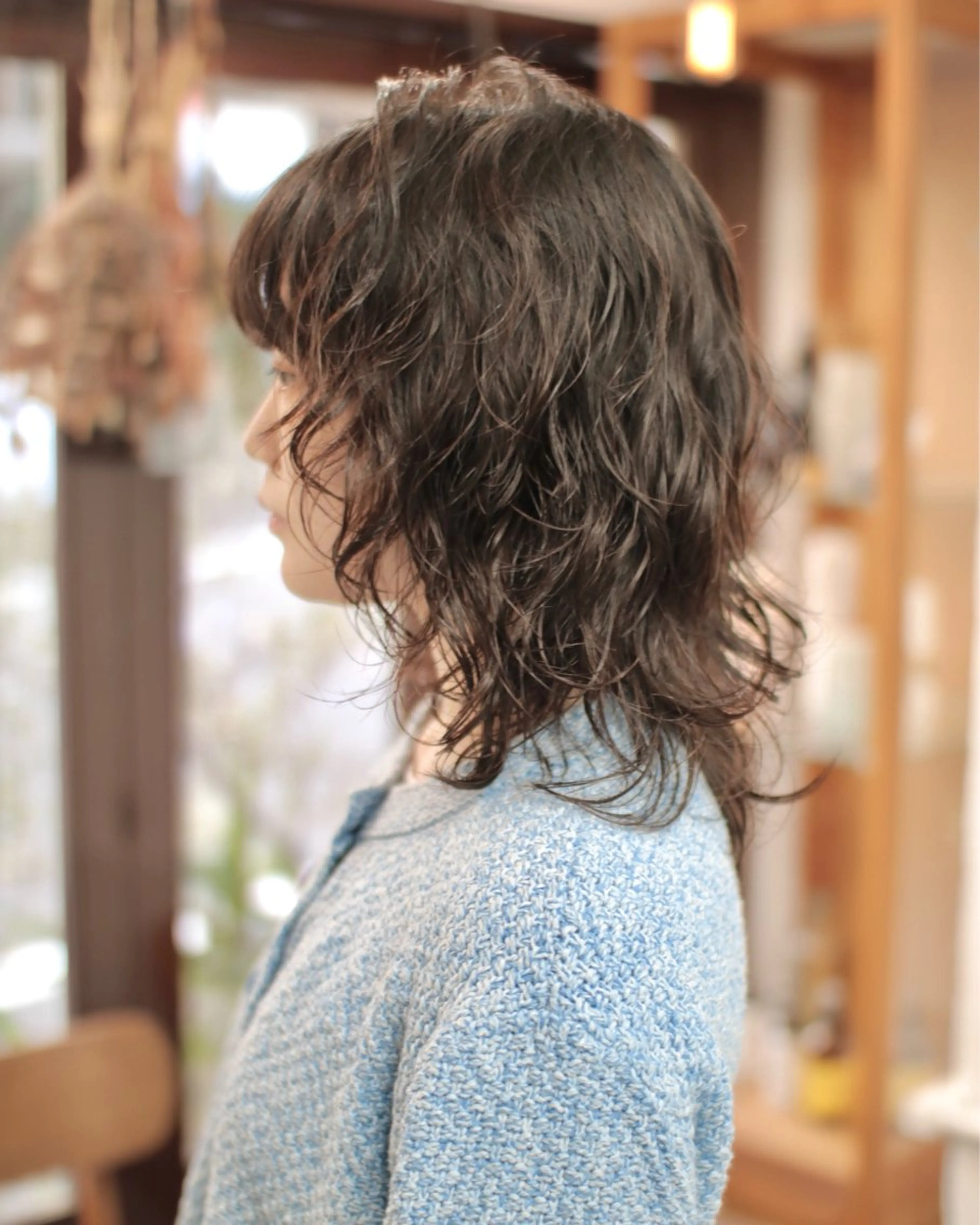 セミロング カラー パーマ カット ヘアカラー パーマ 木村陸弥 似合わせ 透明感カラー🌿のヘアスタイル