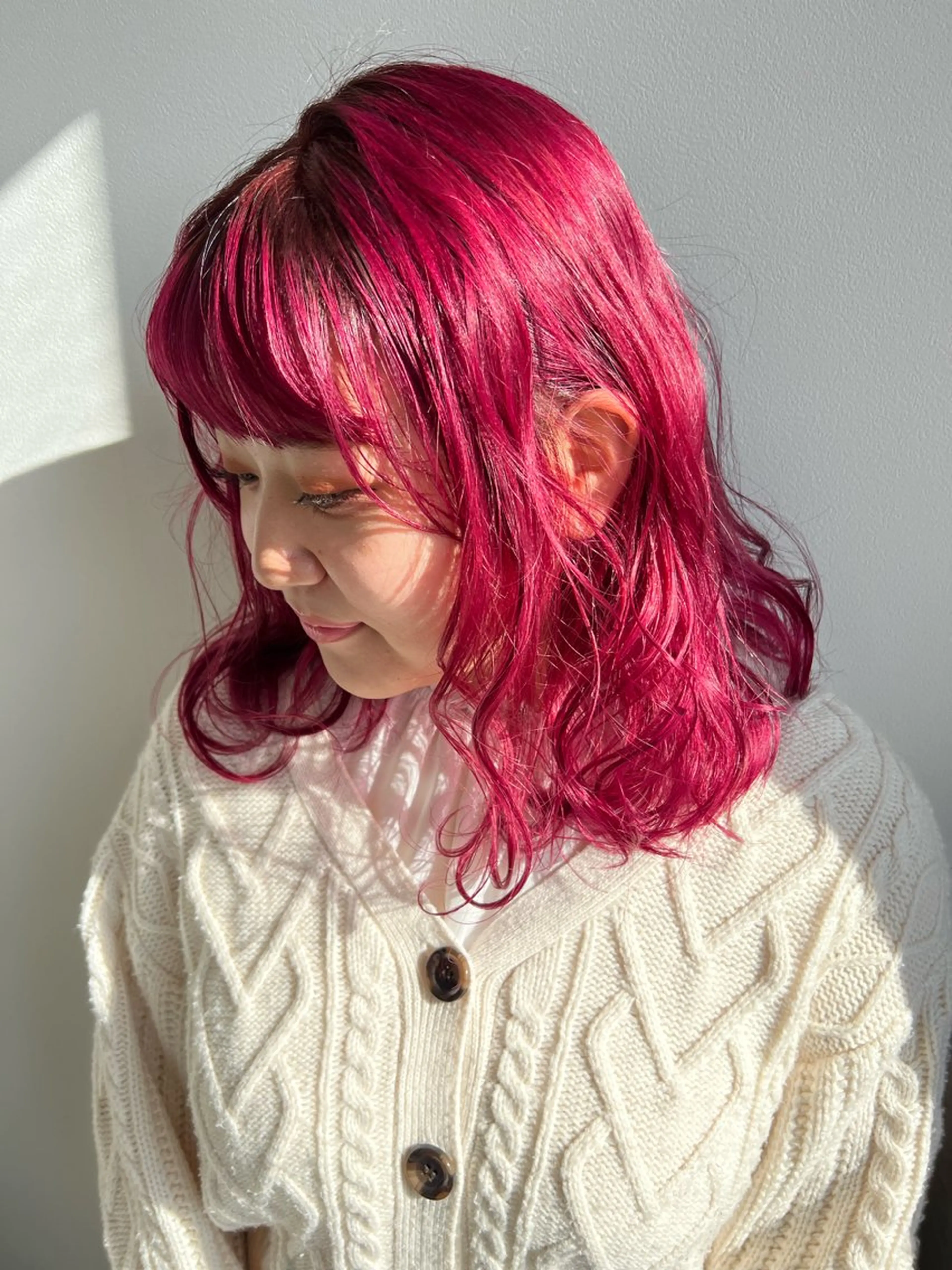 ミディアム カラー 🍅ぷる艶ハイトーン 柔らかヘア🍅まあやのヘアスタイル