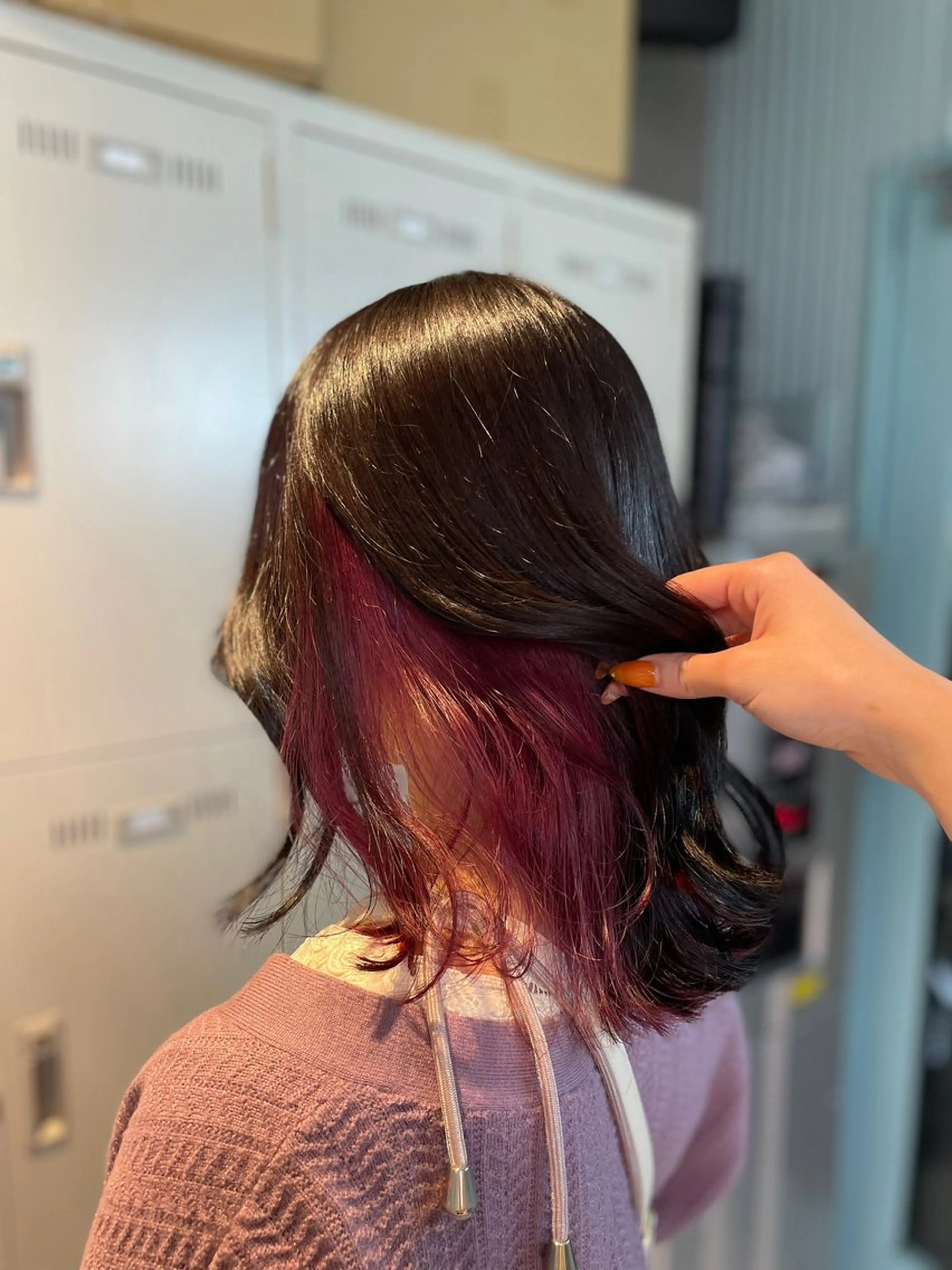ミディアム カラー ヘアアレンジ キッズ ブリーチ ダブルカラー ブリーチなしカラー 髪質改善 トリートメント ヘアカラー 🍒♡艶髪暖色カラー saaya♡🍒のヘアスタイル