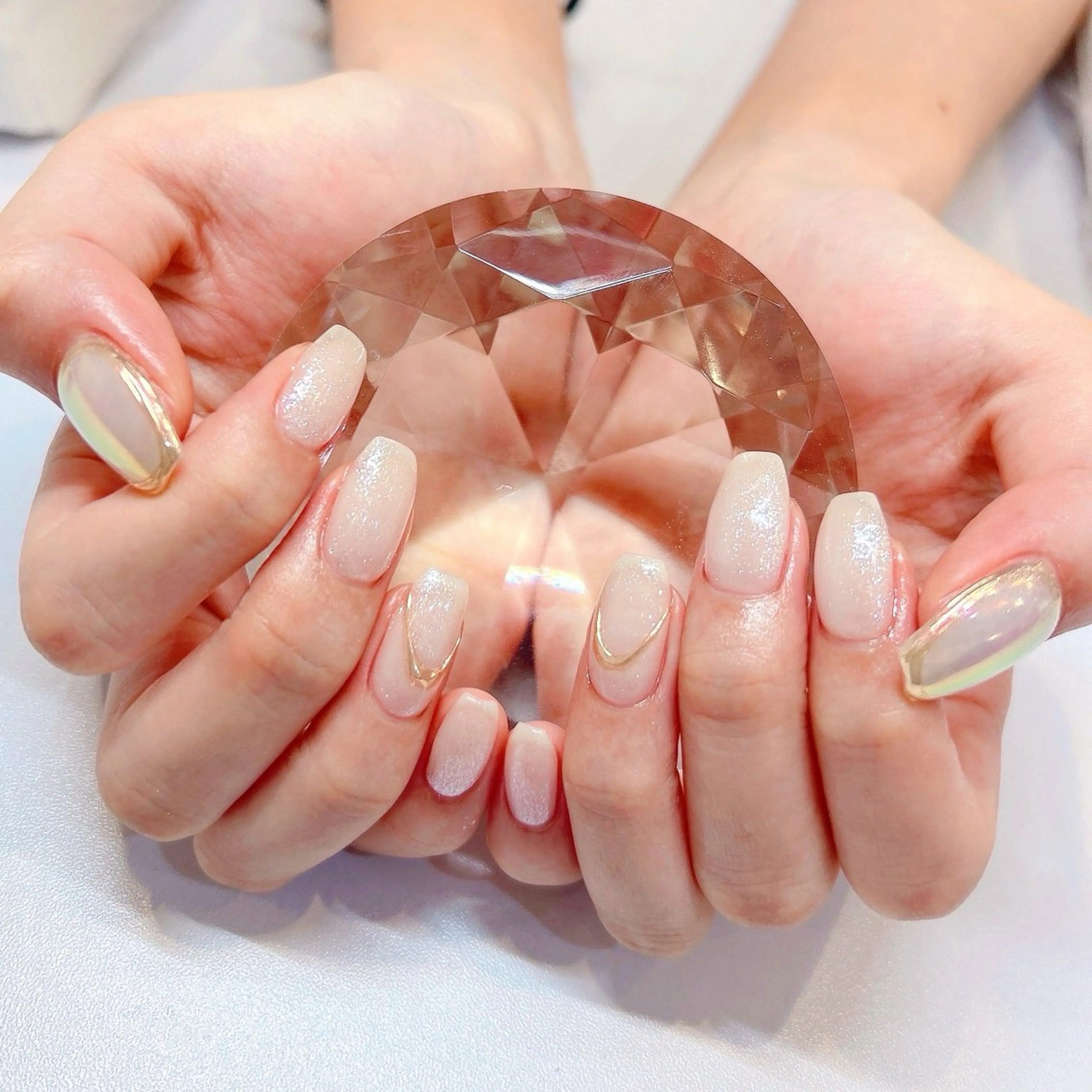 ネイル アートネイル オフィスネイル シンプルネイル 春ネイル private salon Reiのネイルデザイン