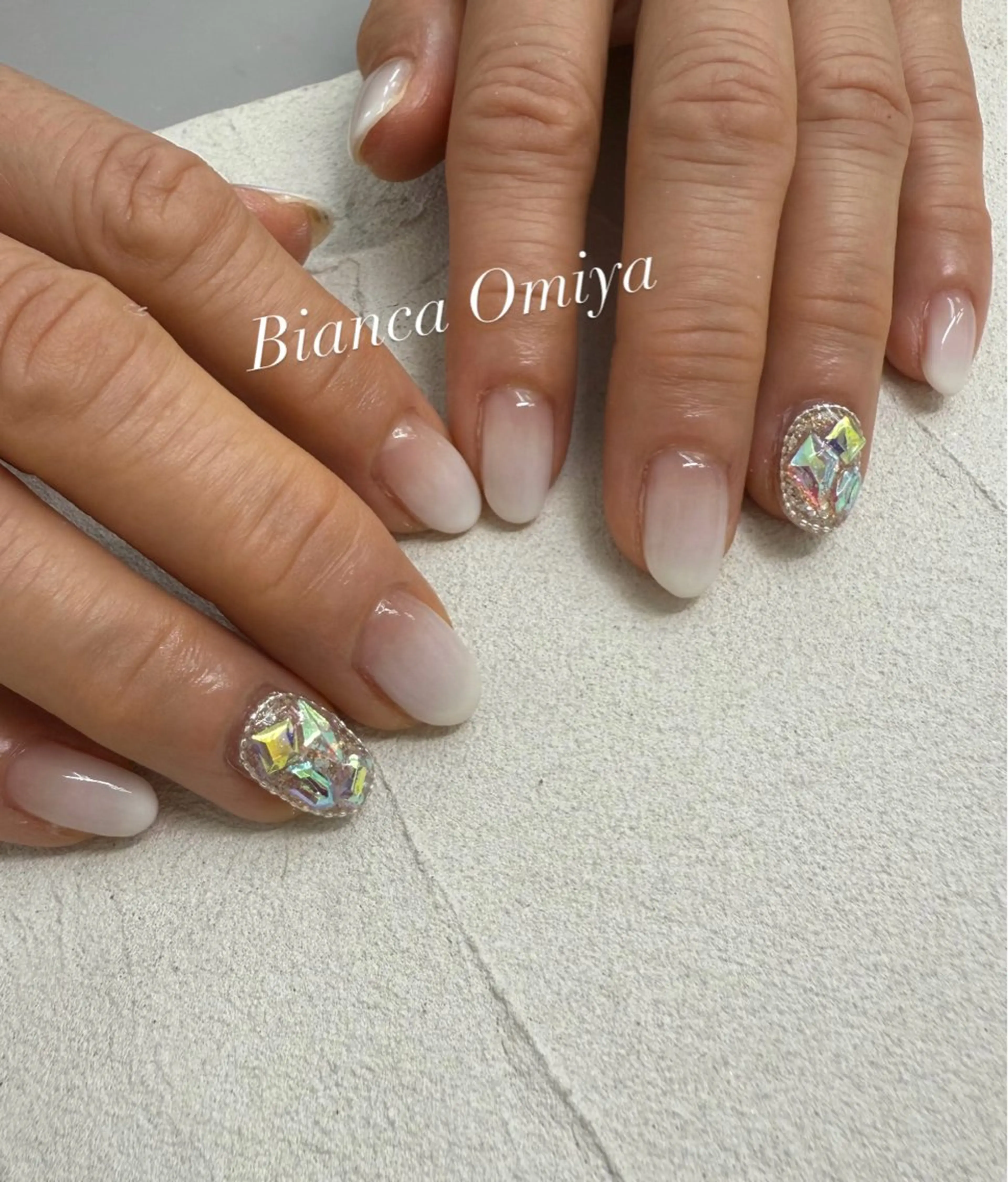 ネイル フラッシュネイル フレンチネイル ジェルネイル グラデーション マグネットネイル ハンドネイル Bianca大宮 入江のネイルデザイン