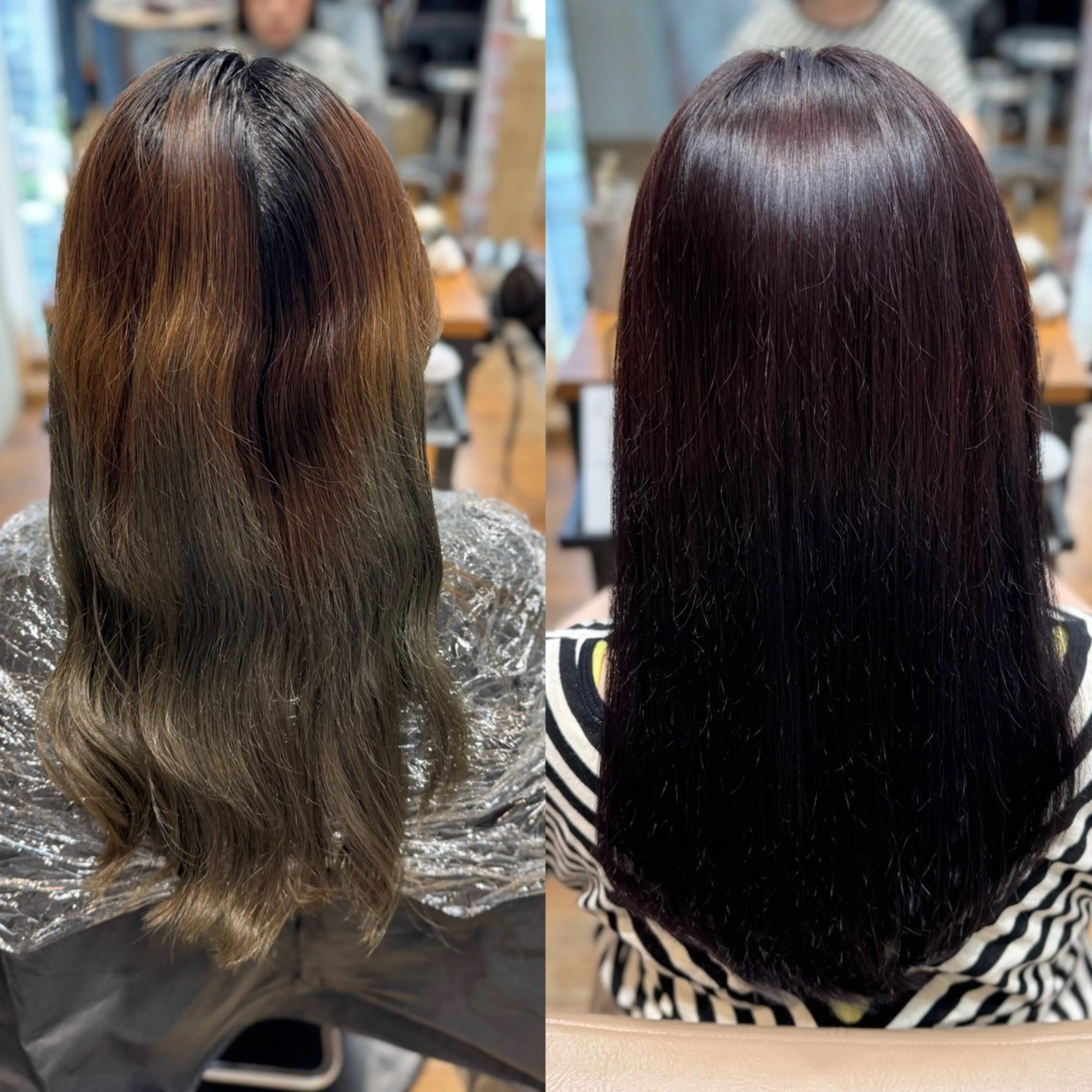 セミロング カラー セミロングパーマ ベージュカラー ブリーチ ブラウンカラー ショコラベージュ ヘアカラー 新宿透明感カラー 髪質改善/吉川怜奈のヘアスタイル