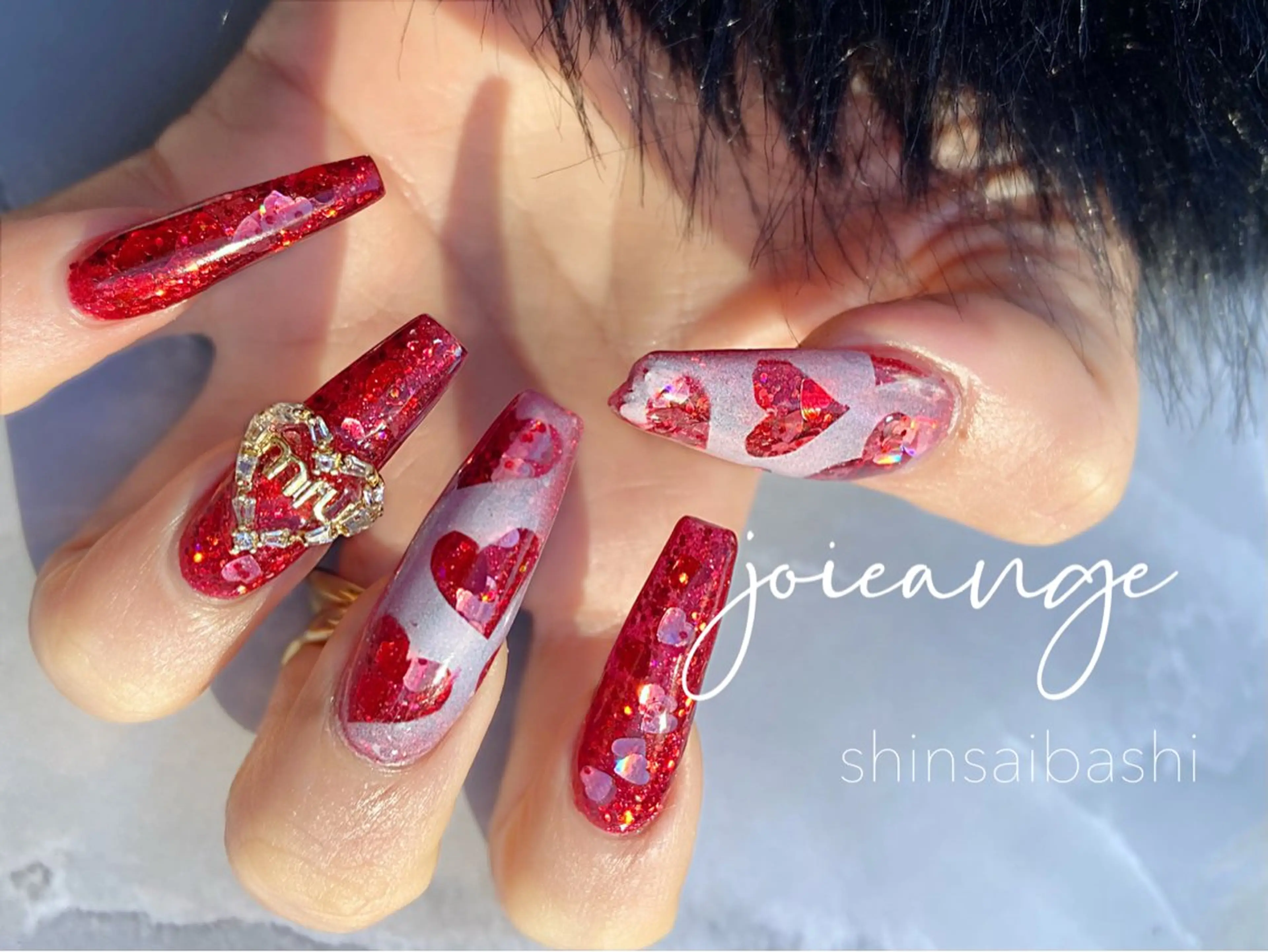 ネイル ハート 藤本 まどかのネイルデザイン