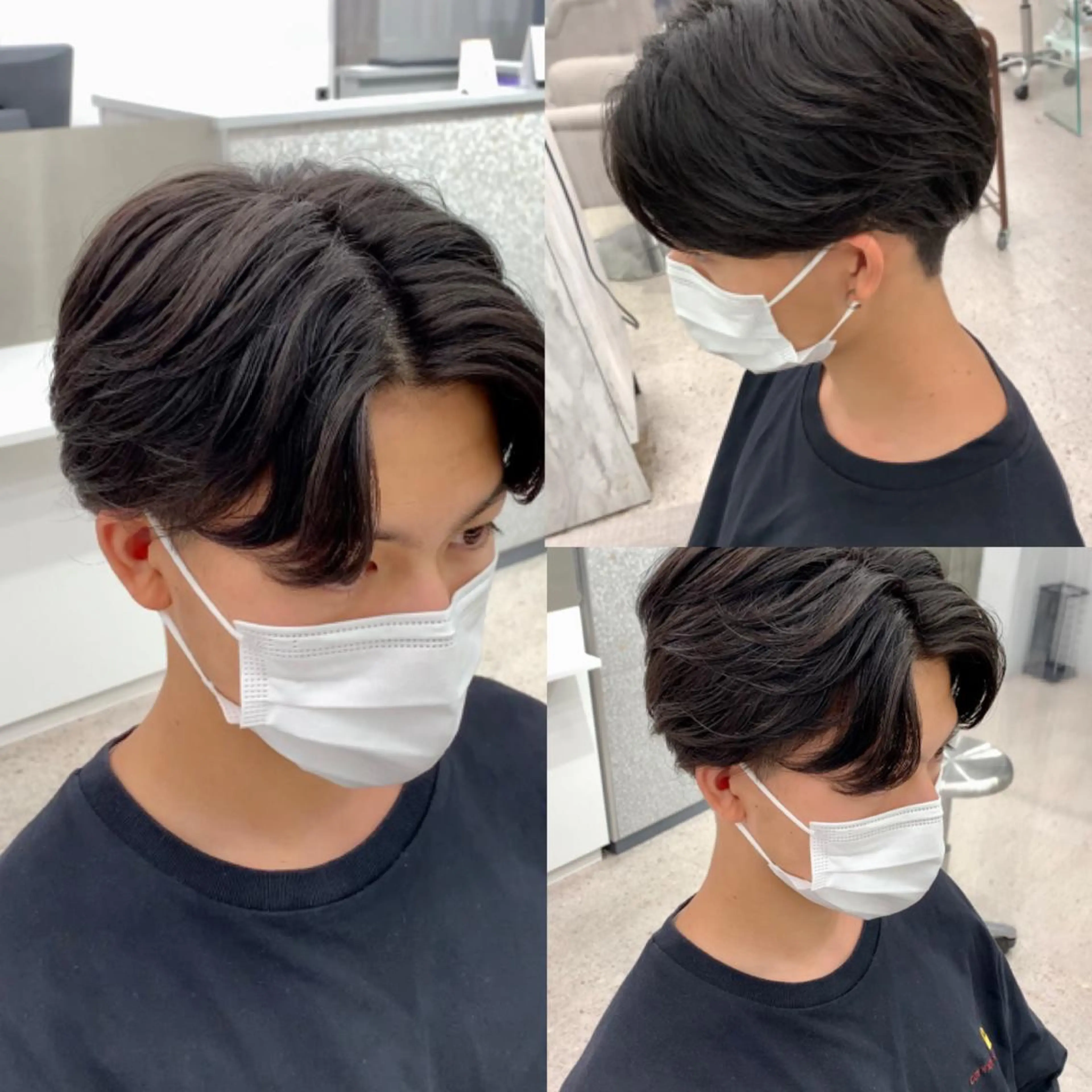 メンズ ダウンパーマ カルマパーマ メンズ韓国風 メンズパーマ hair&make NOISM -eha-所属・メンズ特化美容師/ 新井　洸太のヘアスタイル