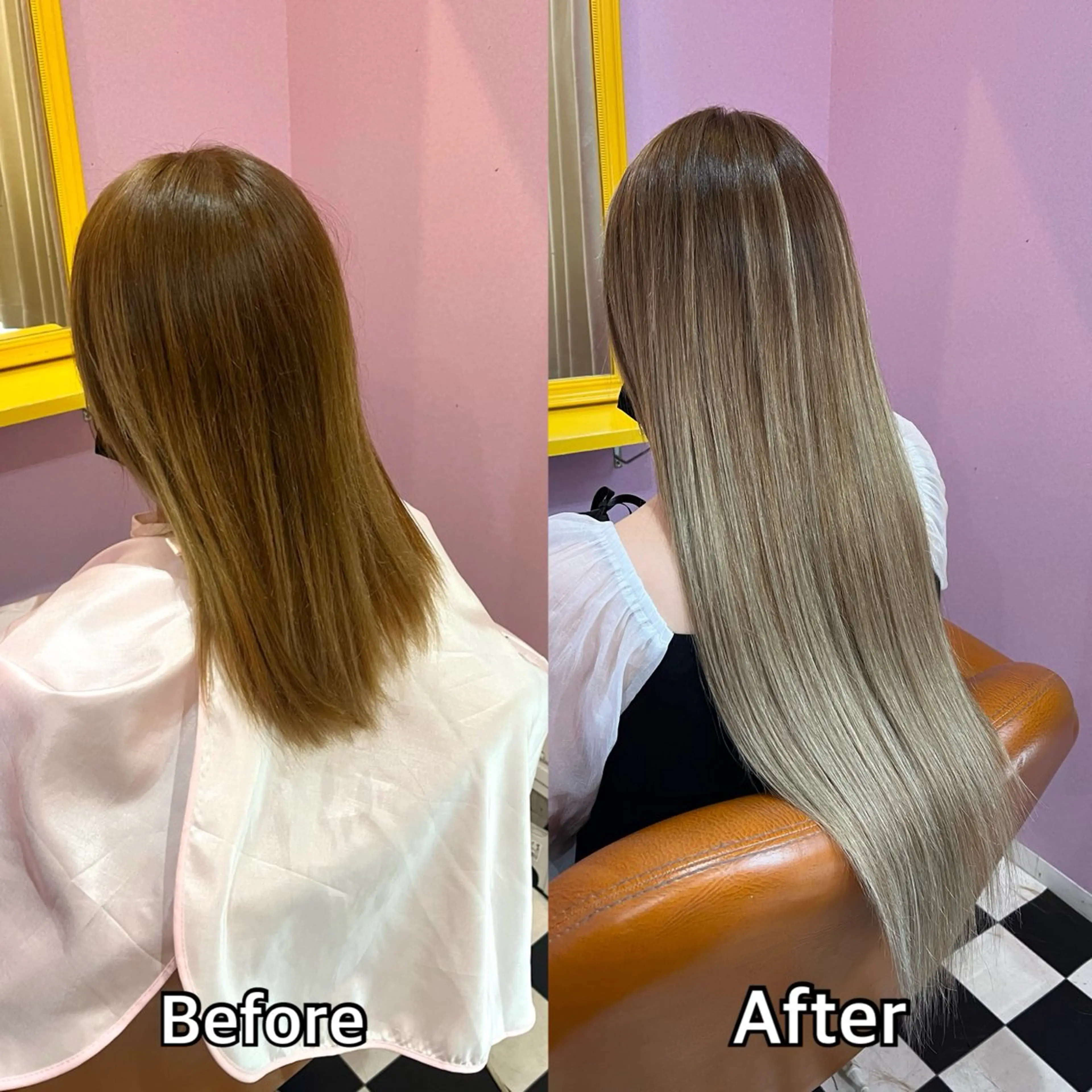 ロング シール＋ちび編み込み エクステ梅田🐨のヘアスタイル