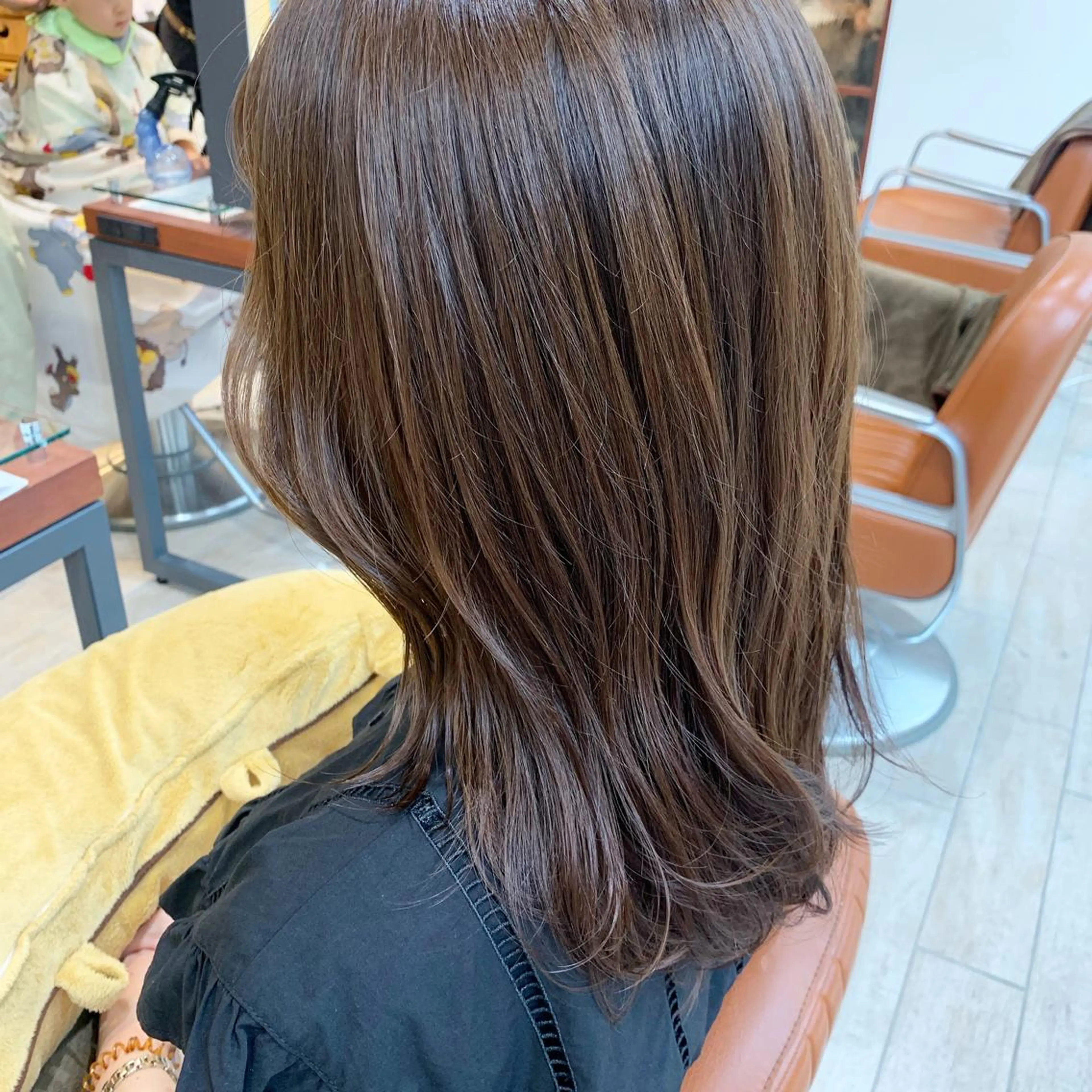 セミロング ヘアカラー トリートメント SALOWIN 銀座一丁目店所属・髪質改善/縮毛矯正 🎀小林 唯 🎀のヘアスタイル