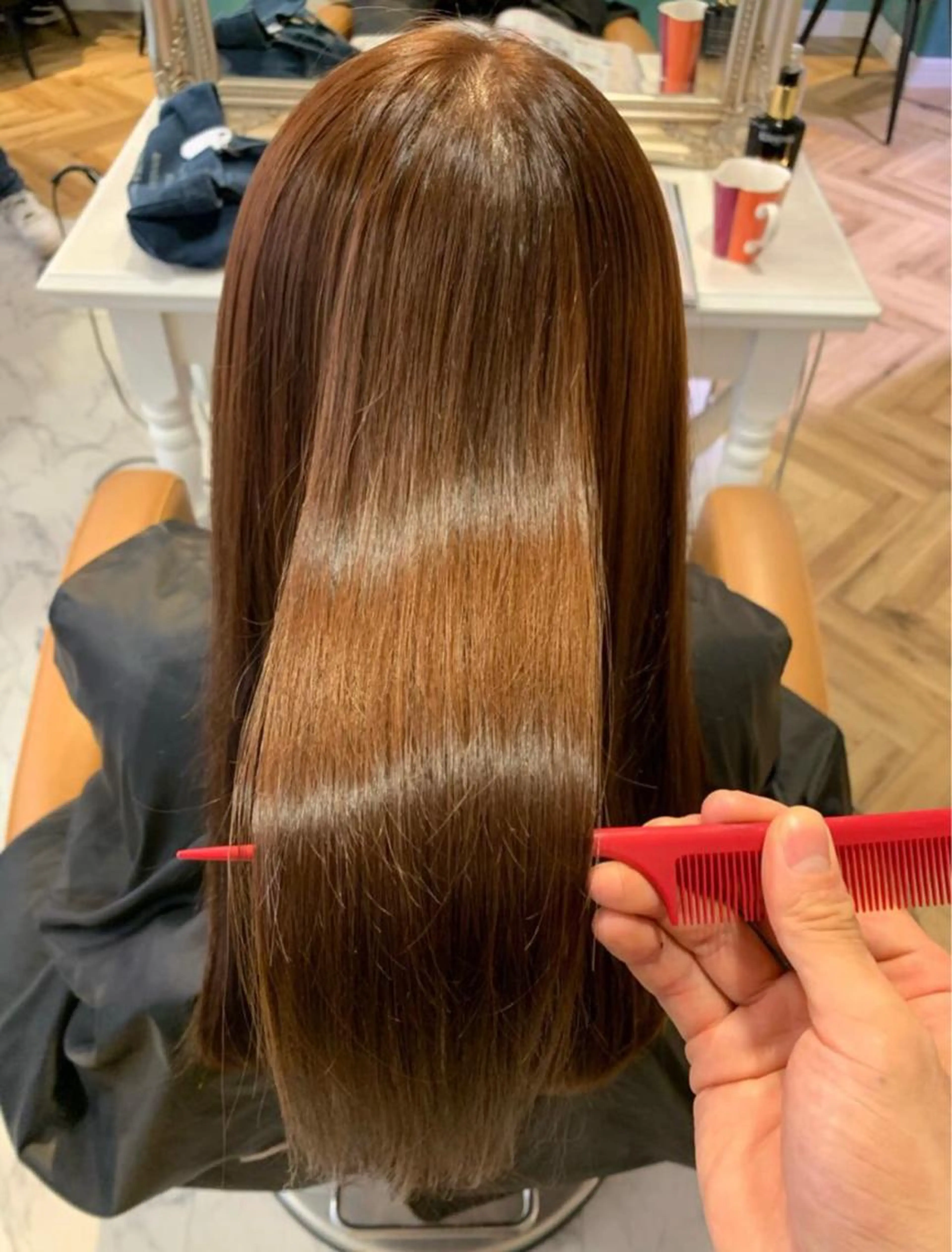 透明感カラー🌿　髪質改善高級トリートメント付❗️の写真