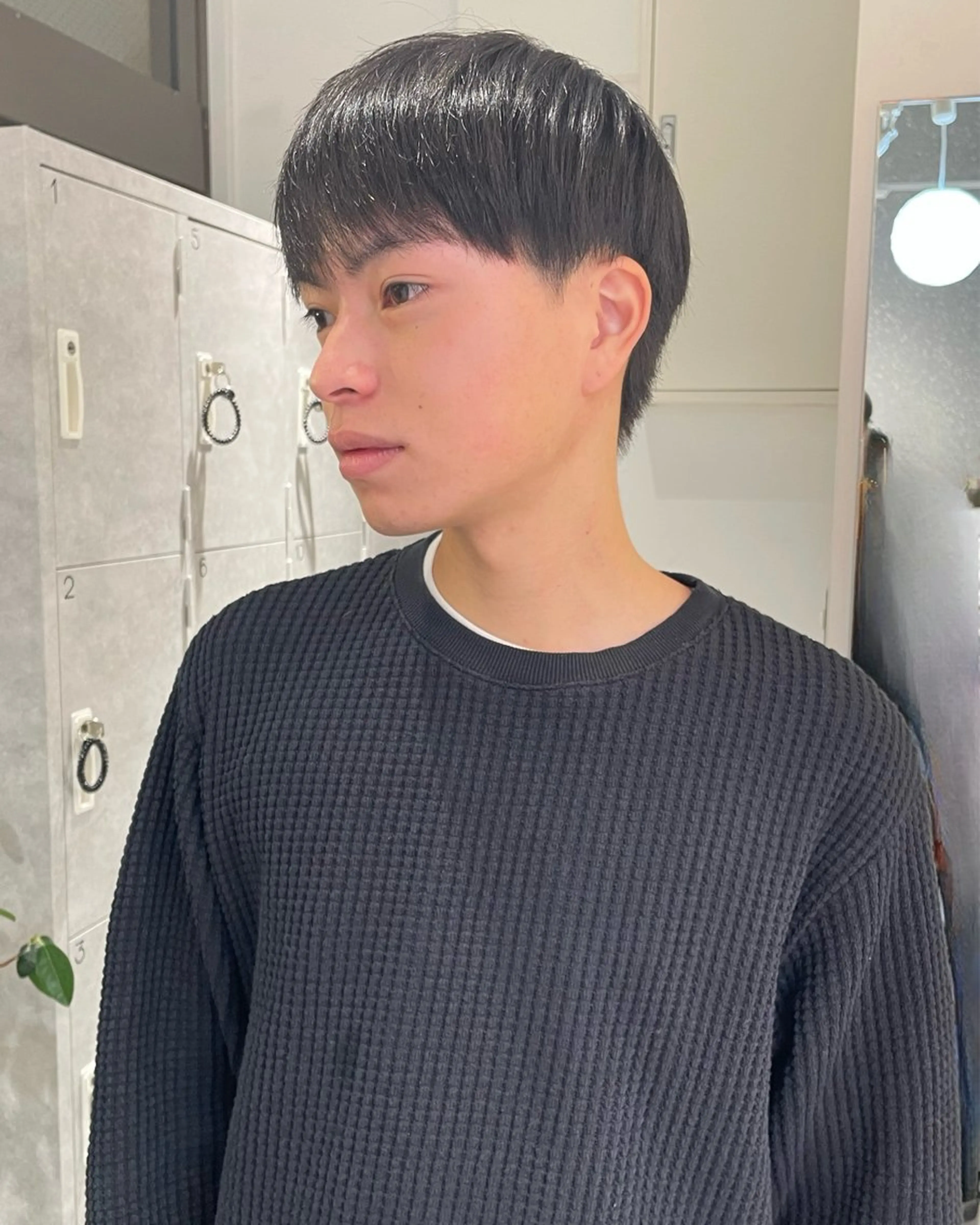 ショート メンズ デザインパーマ/ 艶カラー/ボブのヘアスタイル