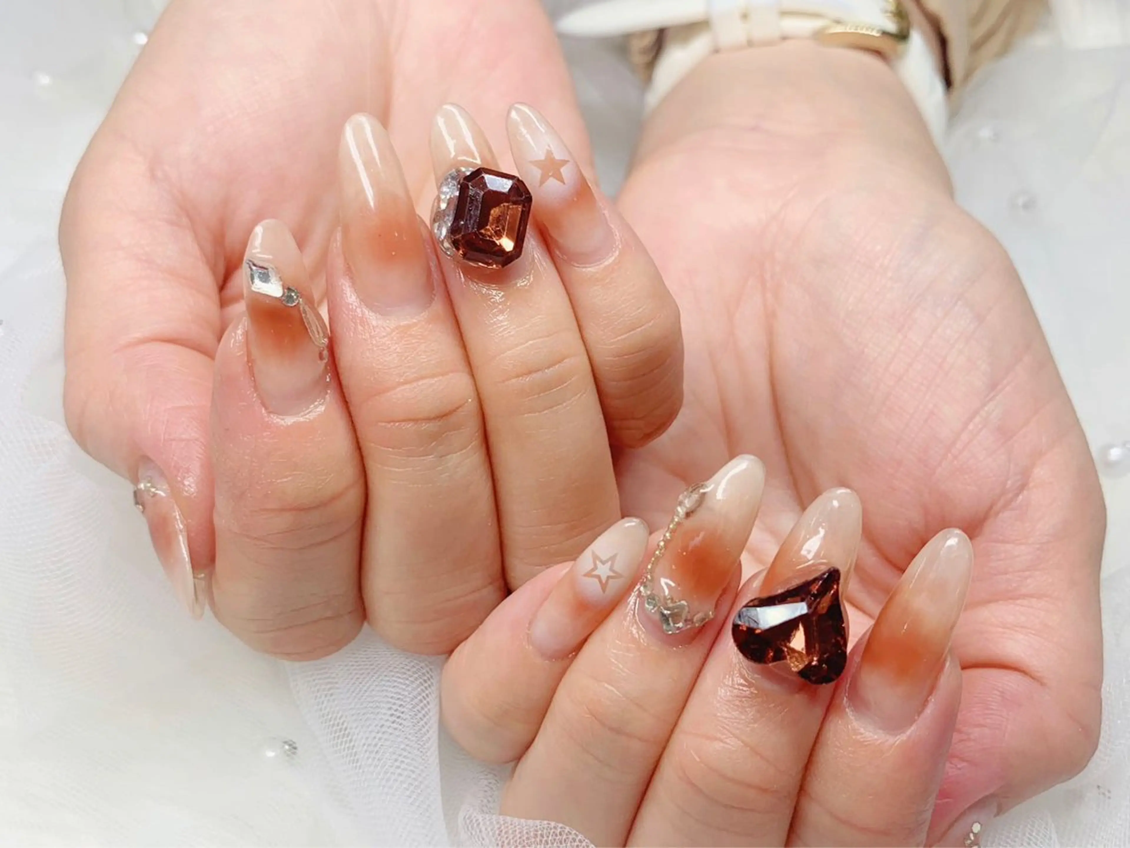 ネイル 持ち込み スカルプネイル Le'a シズカのネイルデザイン