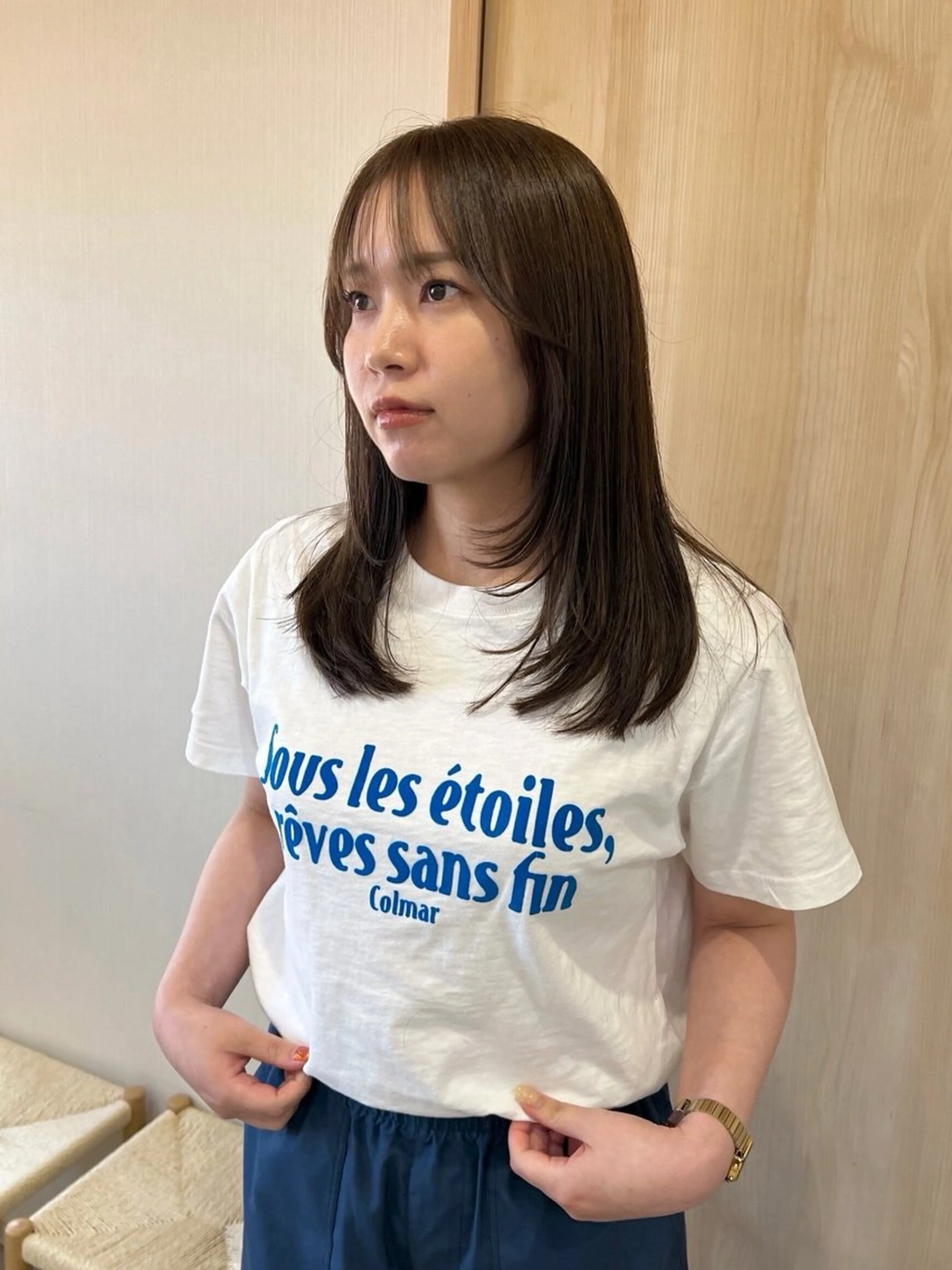 セミロング カラー カット ヘアカラー トリートメント トレンドと似合わせ/ マンツーマン/西上楓のヘアスタイル