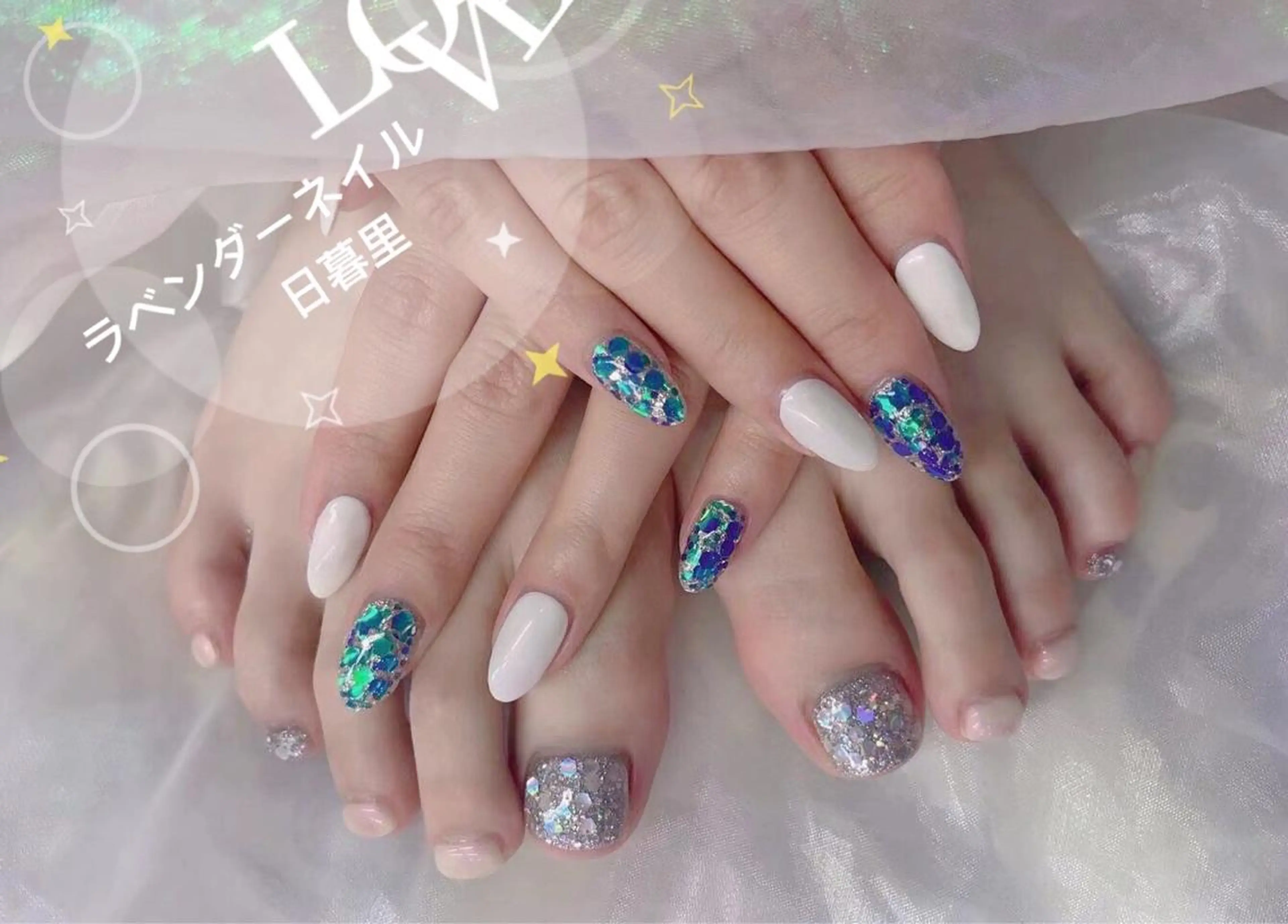 ネイル ラベンダー💖日暮里 ルル💖ネイルのネイルデザイン