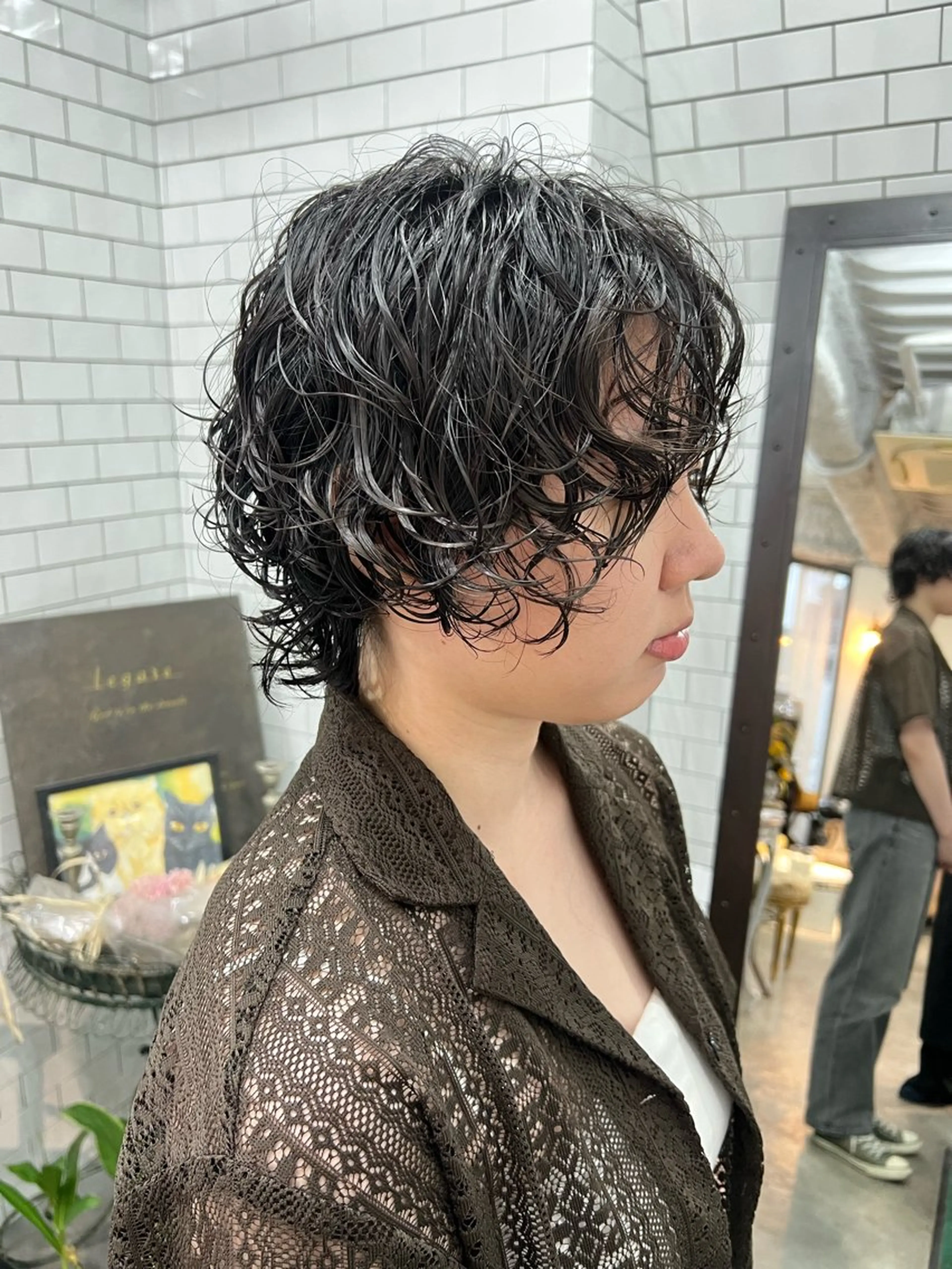 ショート カット パーマ 紙屋町ショート /ボブ　パーマ河内蓮のヘアスタイル