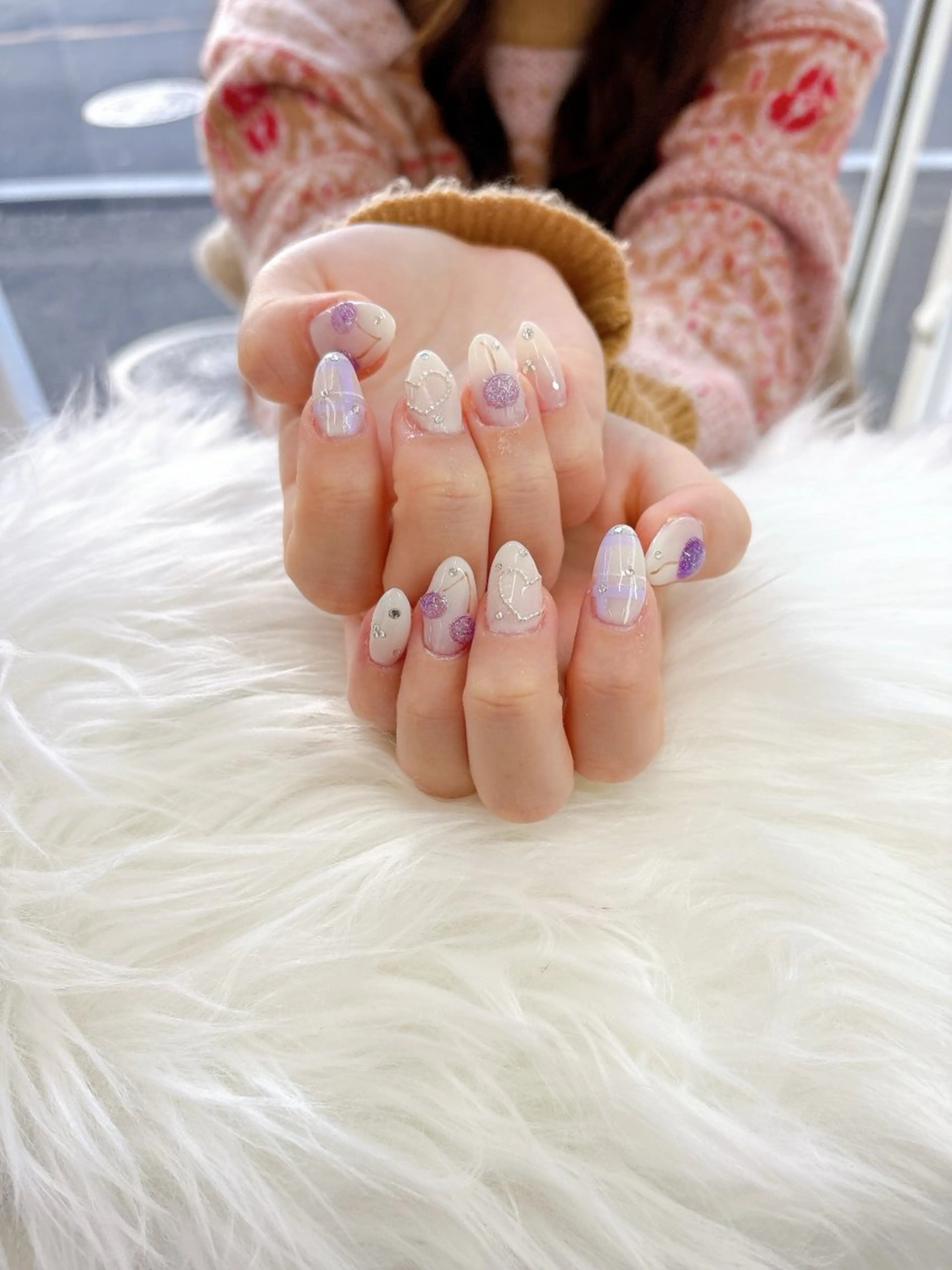 ネイル オーロラネイル フレンチネイル ジェルネイル 韓国ネイル マグネットネイル ハンドネイル Basic 川越のネイルデザイン