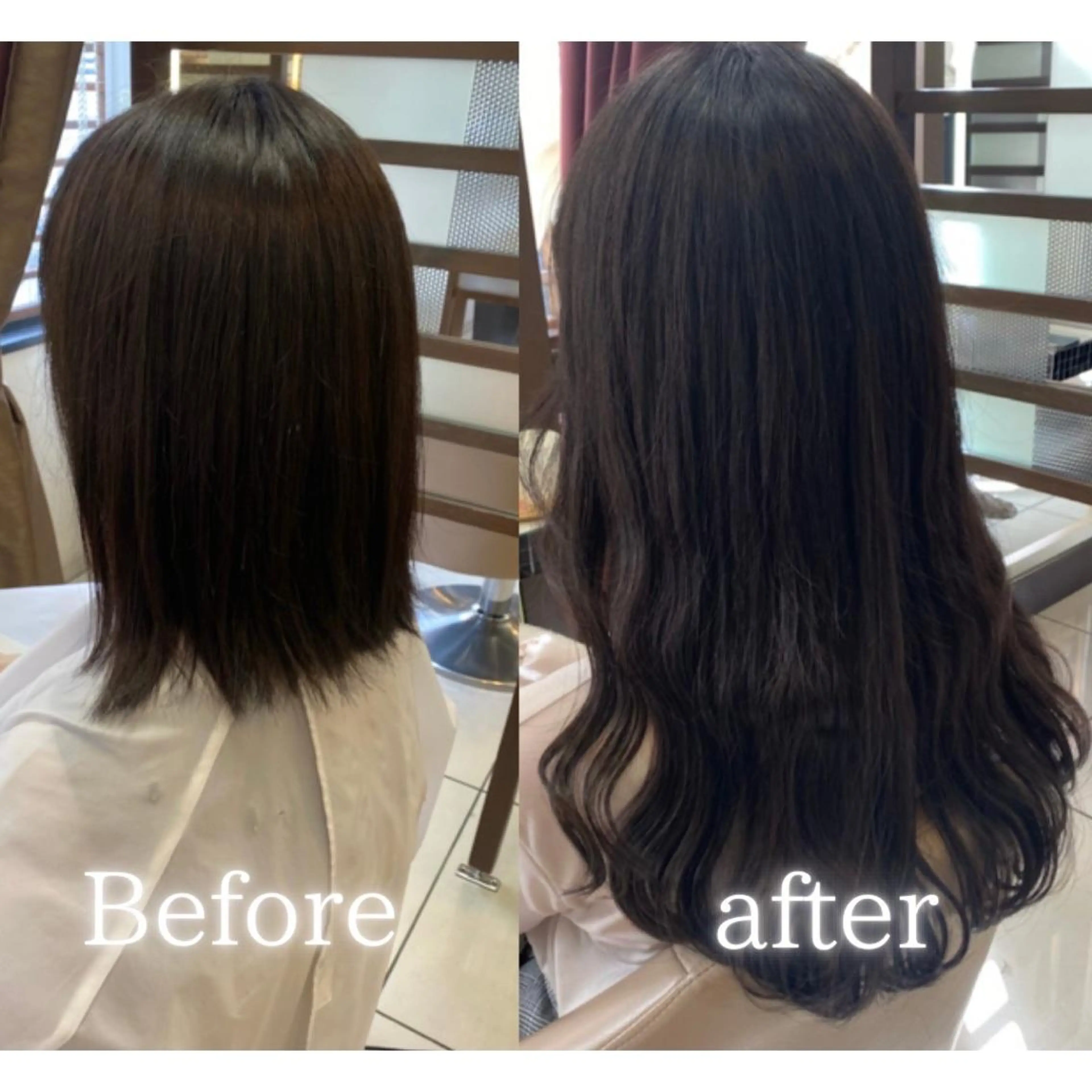 ミディアム 羽エクステ/シール エクステ/横浜駅5分のヘアスタイル