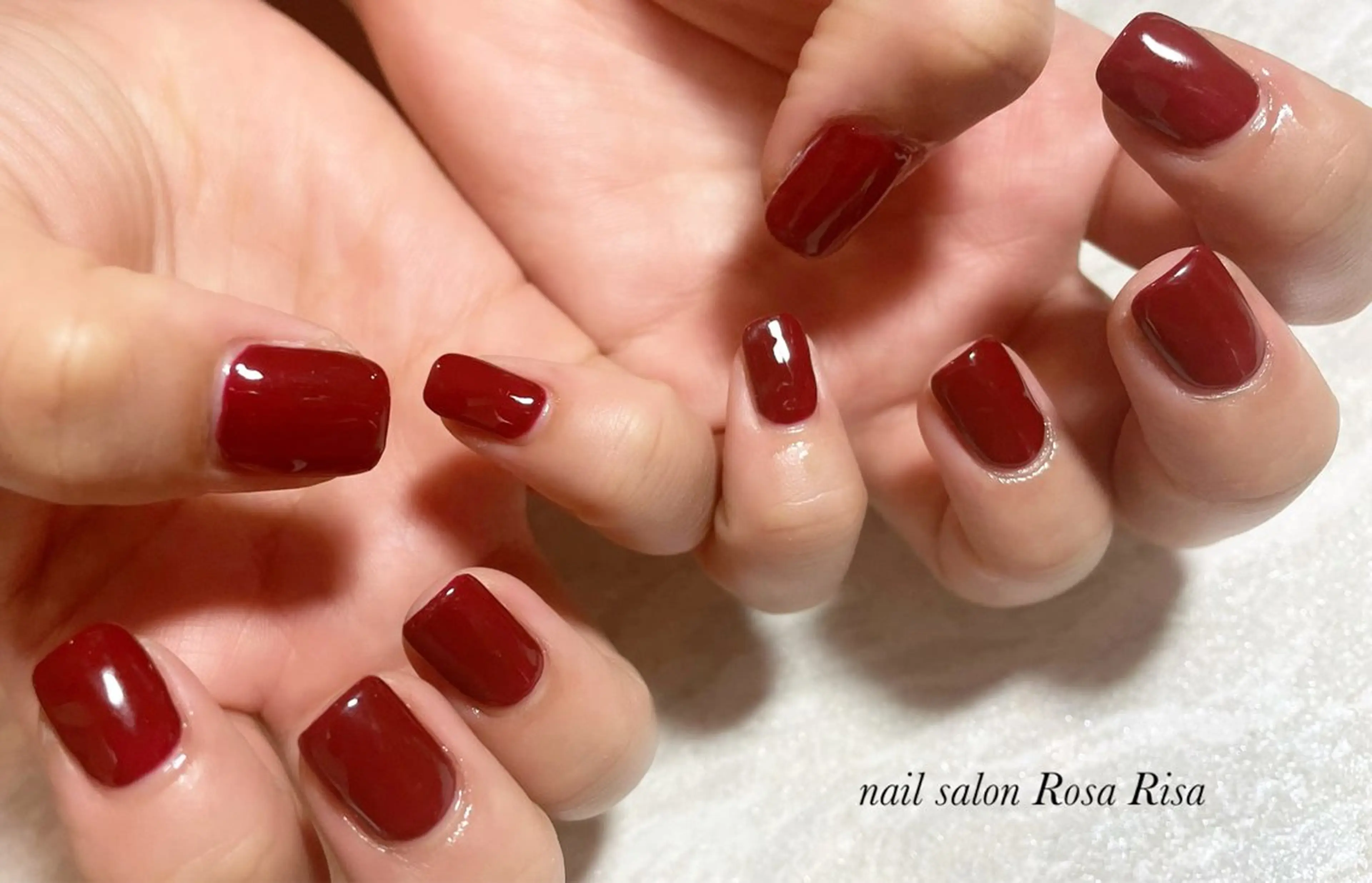 ネイル ボルドー ハンドネイル ネイルスタジオ シェイクユアハンズのネイルデザイン