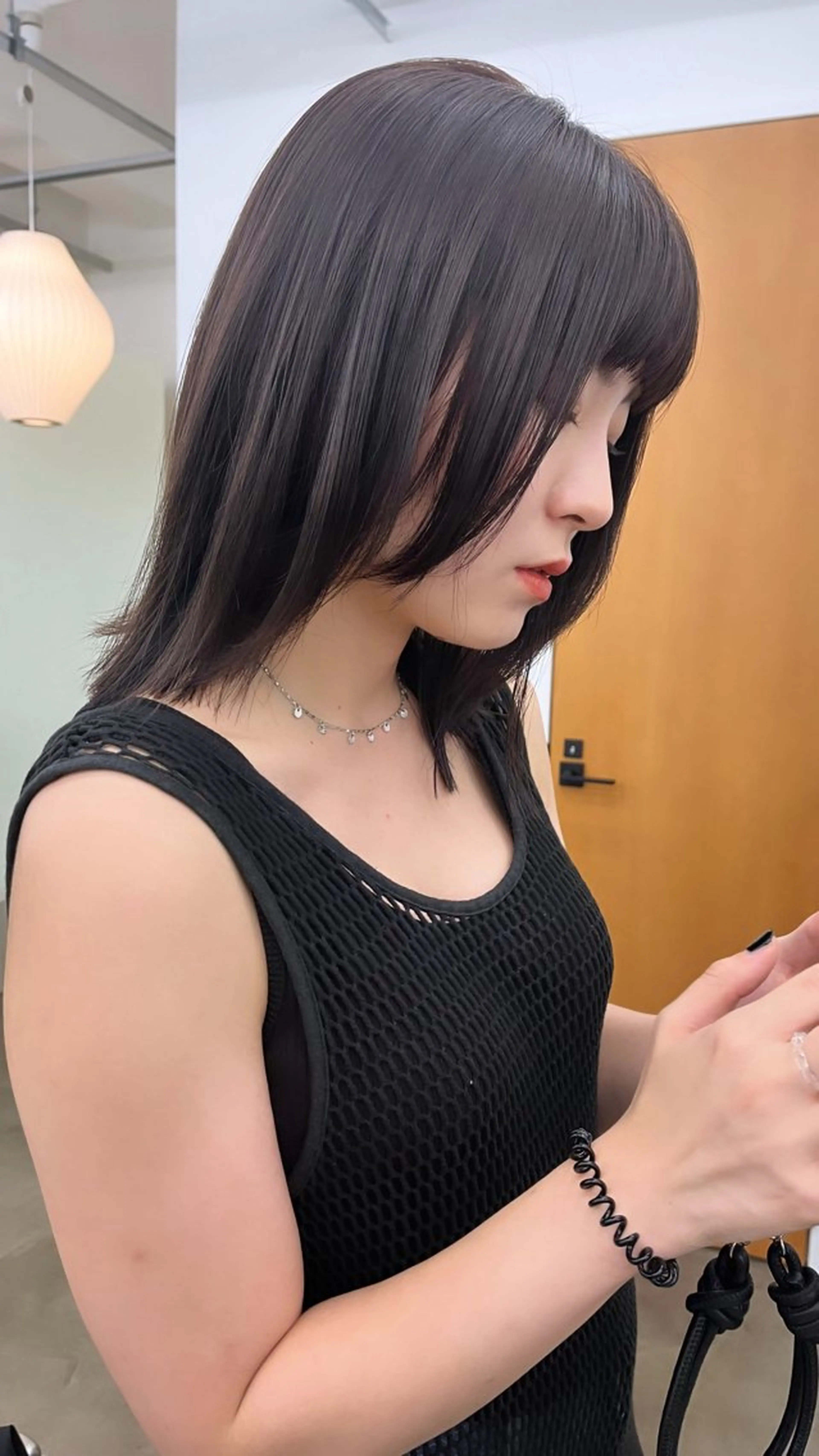 ミディアム カラー カット ヘアカラー レイヤー/ケアパーマ /ニュアンス/モードのヘアスタイル