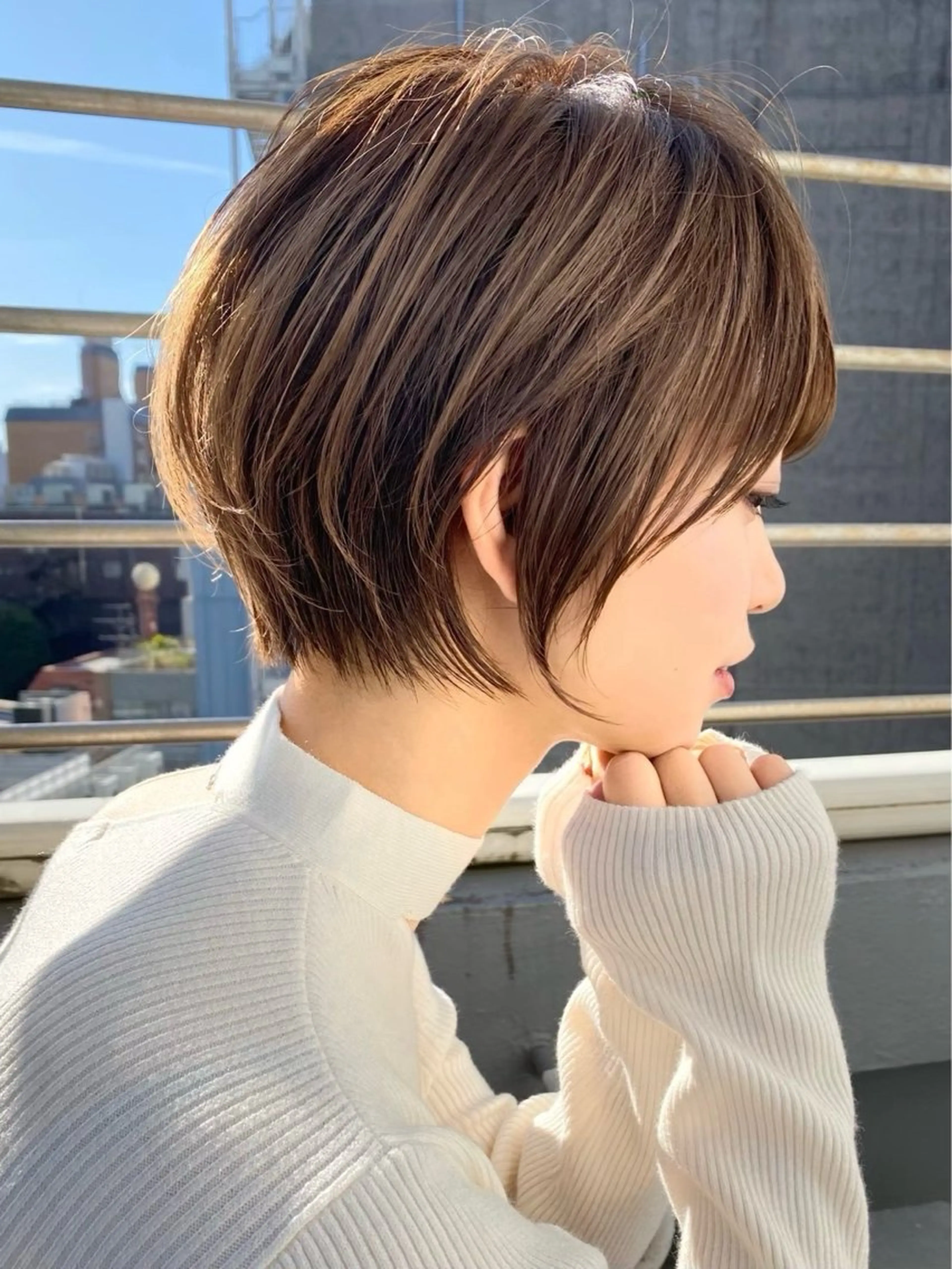 ショート 🎀大川 錬🎀 ブリーチなしWカラーのヘアスタイル