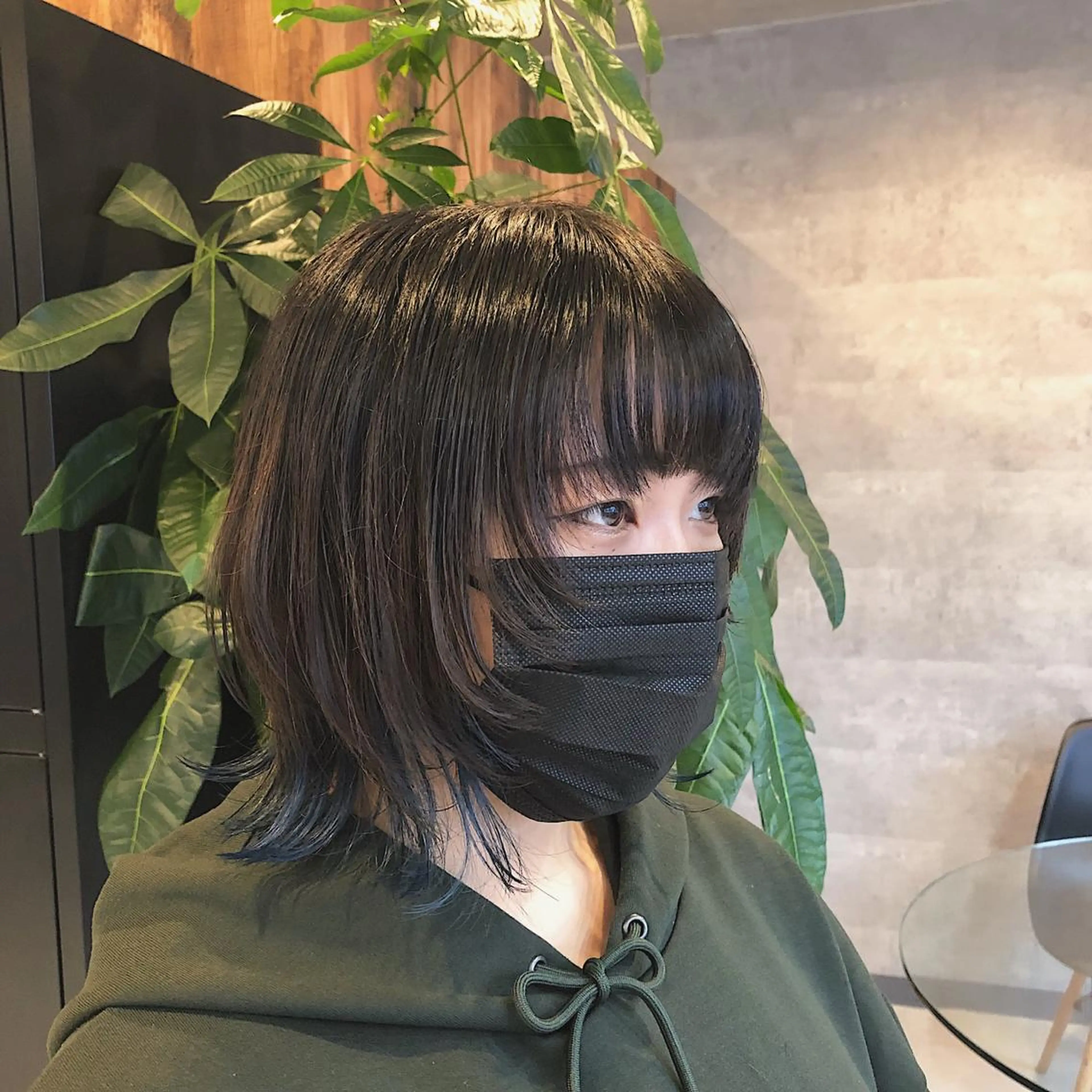 ミディアム ヘアカラー トリートメント ウルフ/レイヤー /パーマ/島田陽稀のヘアスタイル