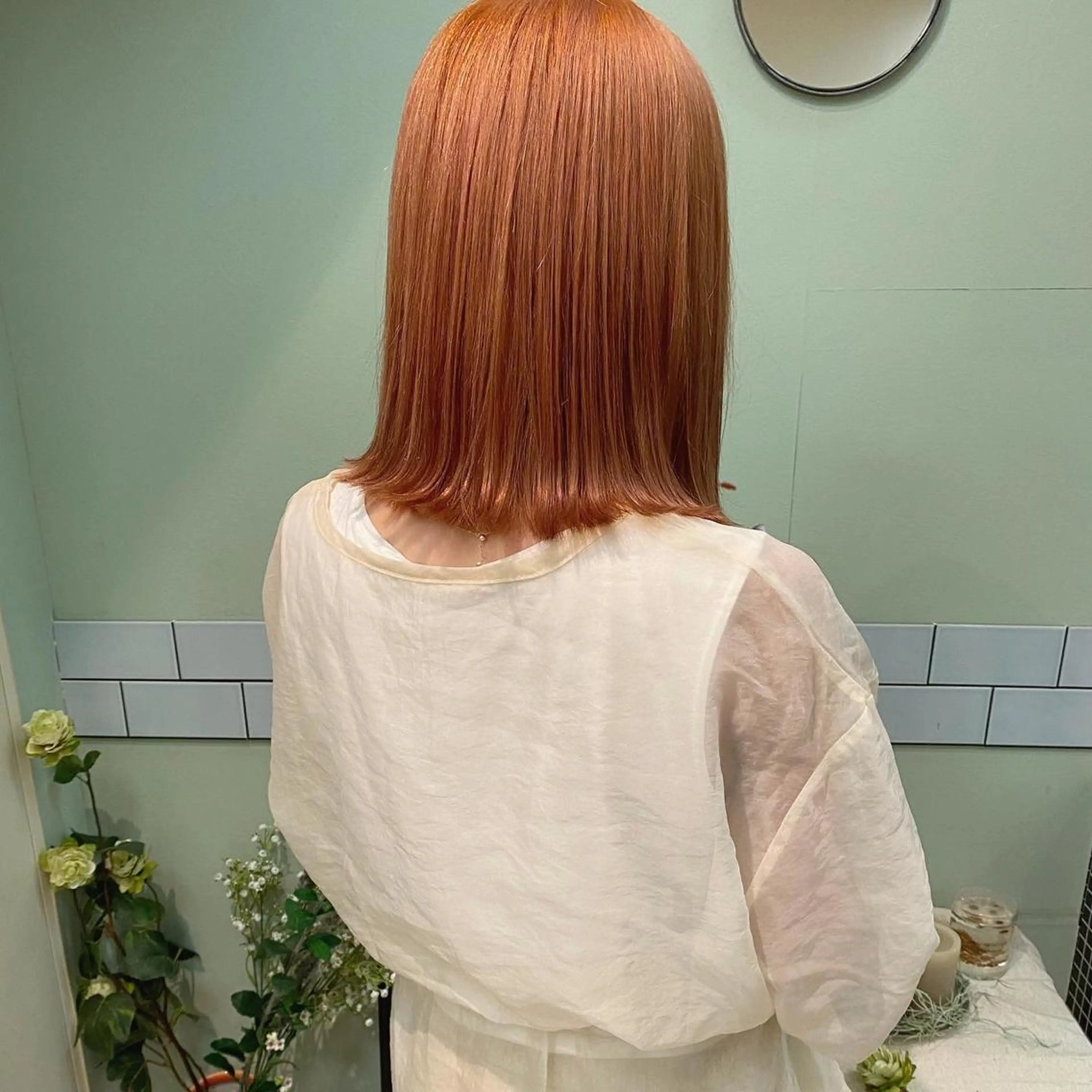 ミディアム カラー カット ヘアカラー トリートメント 髪質改善ｶﾗｰ ｹｱﾌﾞﾘｰﾁ/ﾀﾑのヘアスタイル