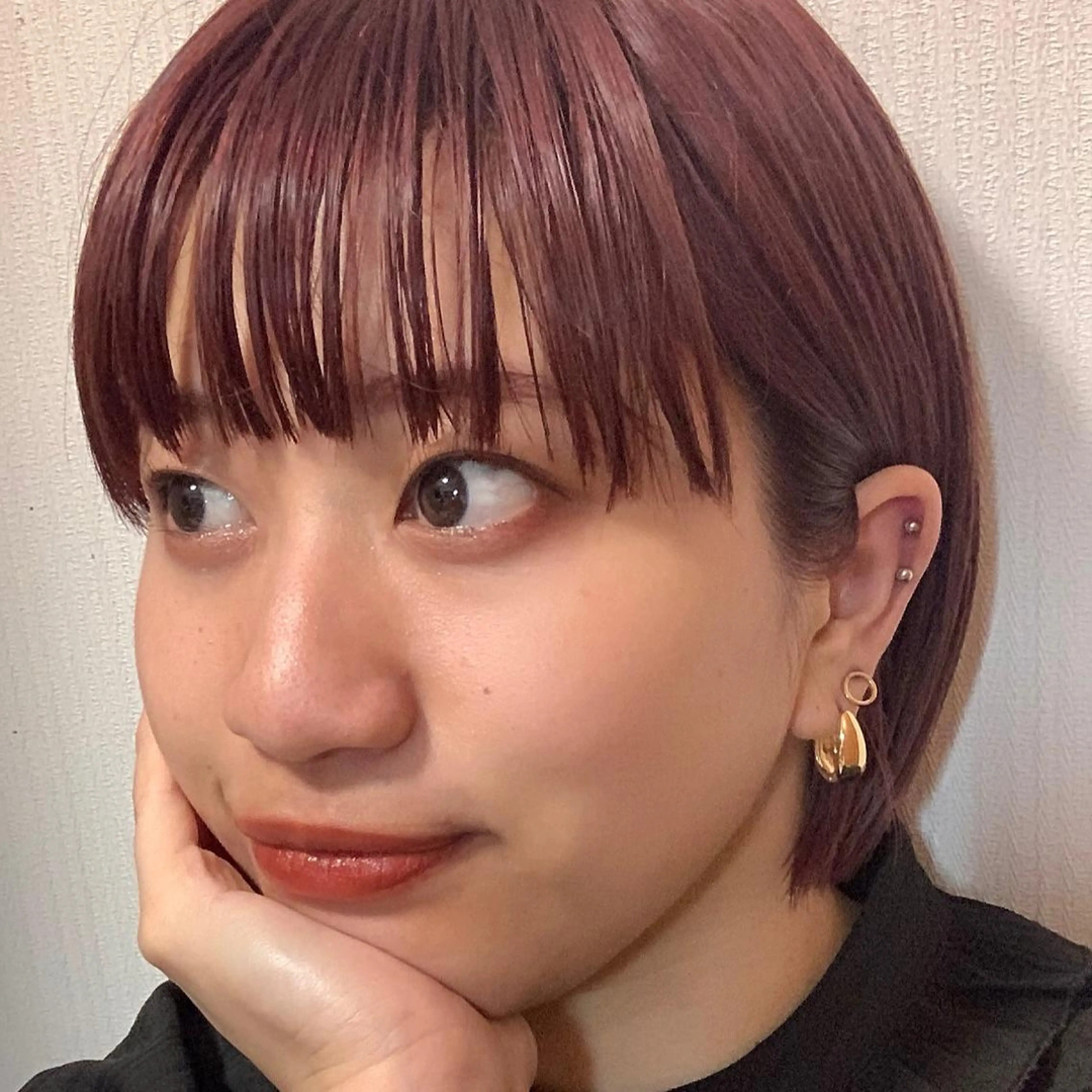 ショート カラー ブリーチ ダブルカラー ブリーチなしカラー ピンクカラー ボブ/レイヤー/ニュ アンスパーマ/小夏のヘアスタイル