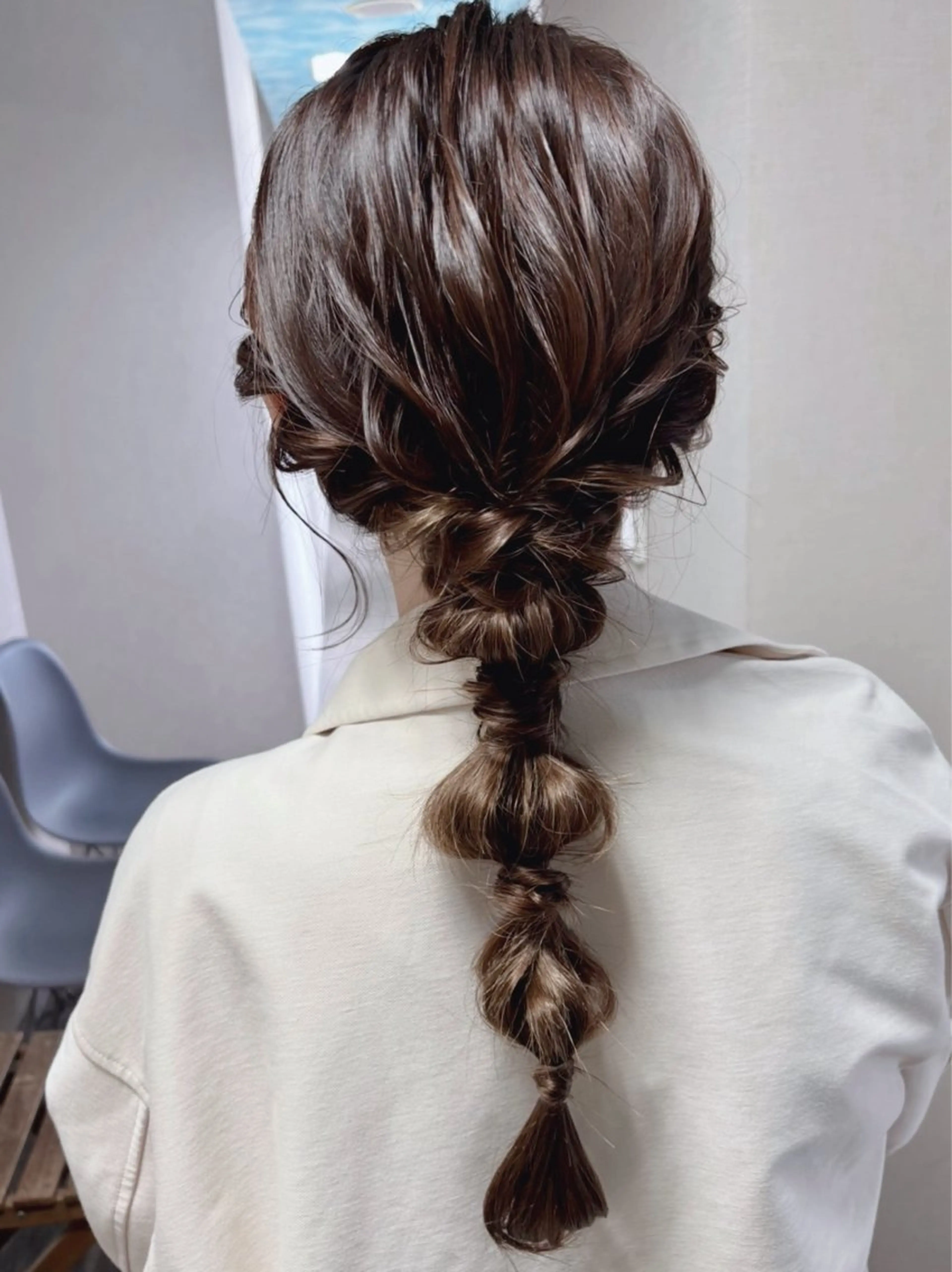 ヘアアレンジ 簡単アレンジ ヘアセット 松井那津子 /ハイライトブリーチのヘアスタイル