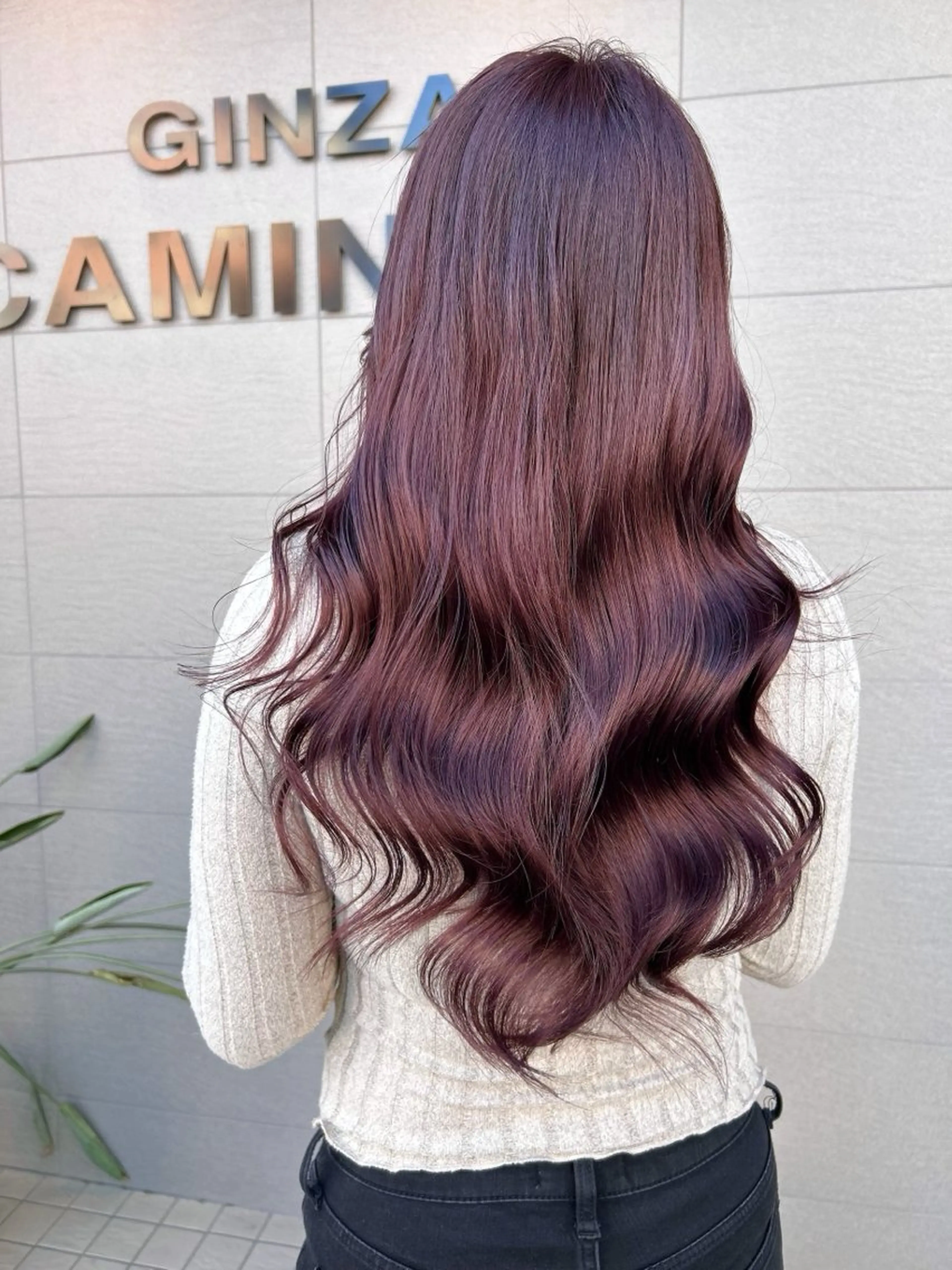 ロング カラー ラベンダーカラー ヘアカラー ナカジマ ナナのヘアスタイル