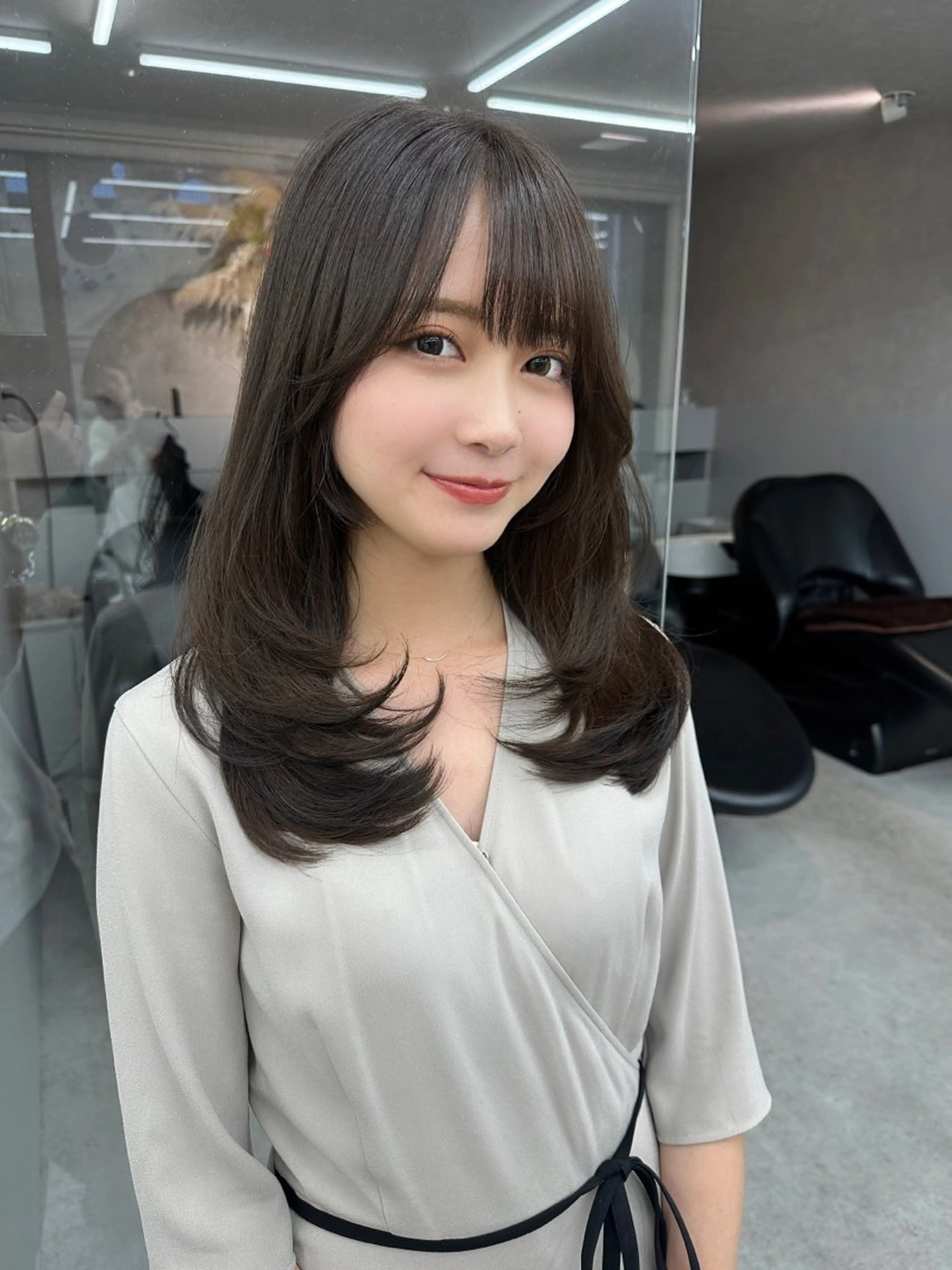 ロング カット ヘアカラー トリートメント Hiroki 韓国ヘア🇰🇷のヘアスタイル