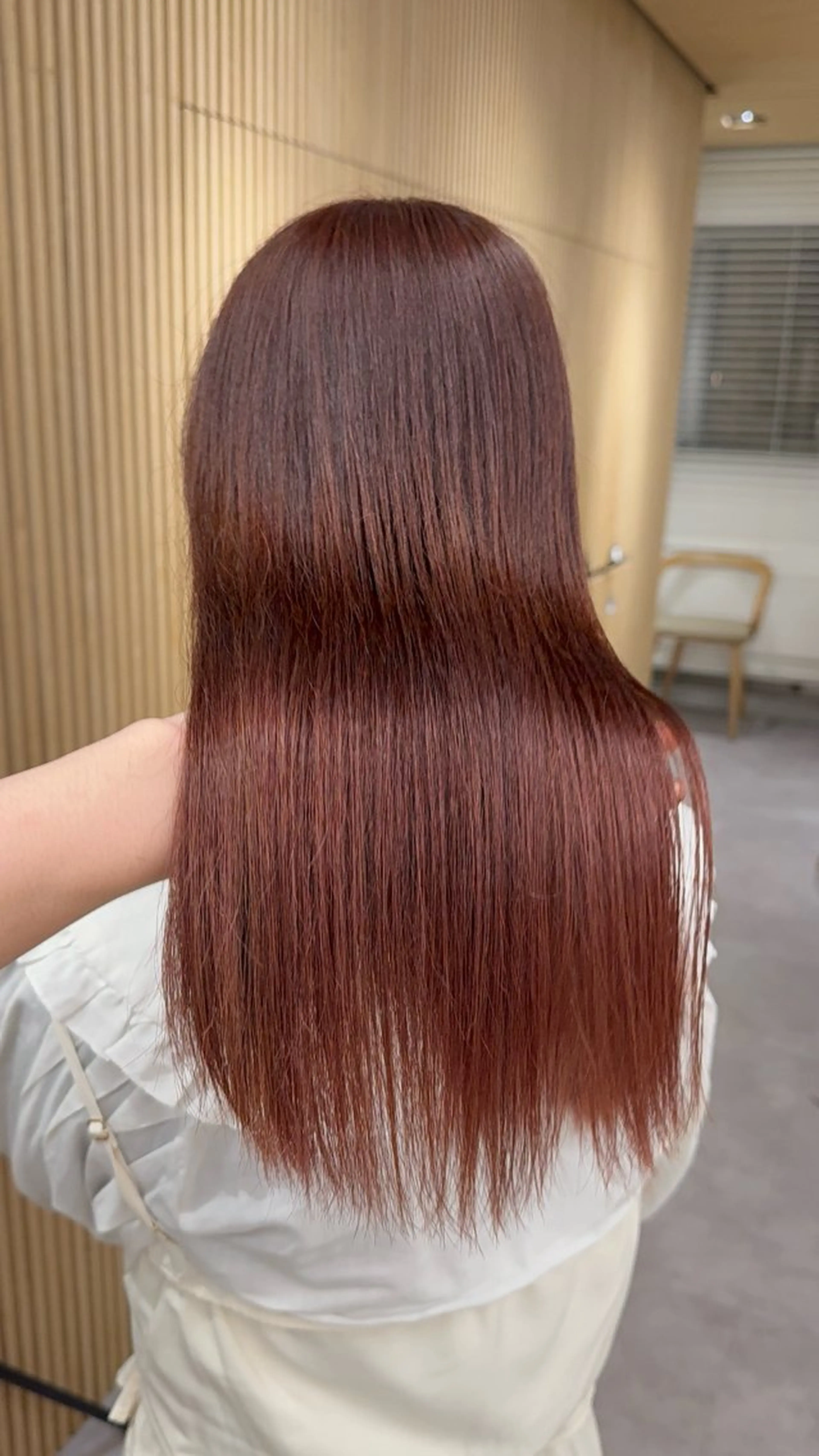 ロング ピンクブラウン mina/さいたま市 縮毛矯正/韓国ヘアのヘアスタイル