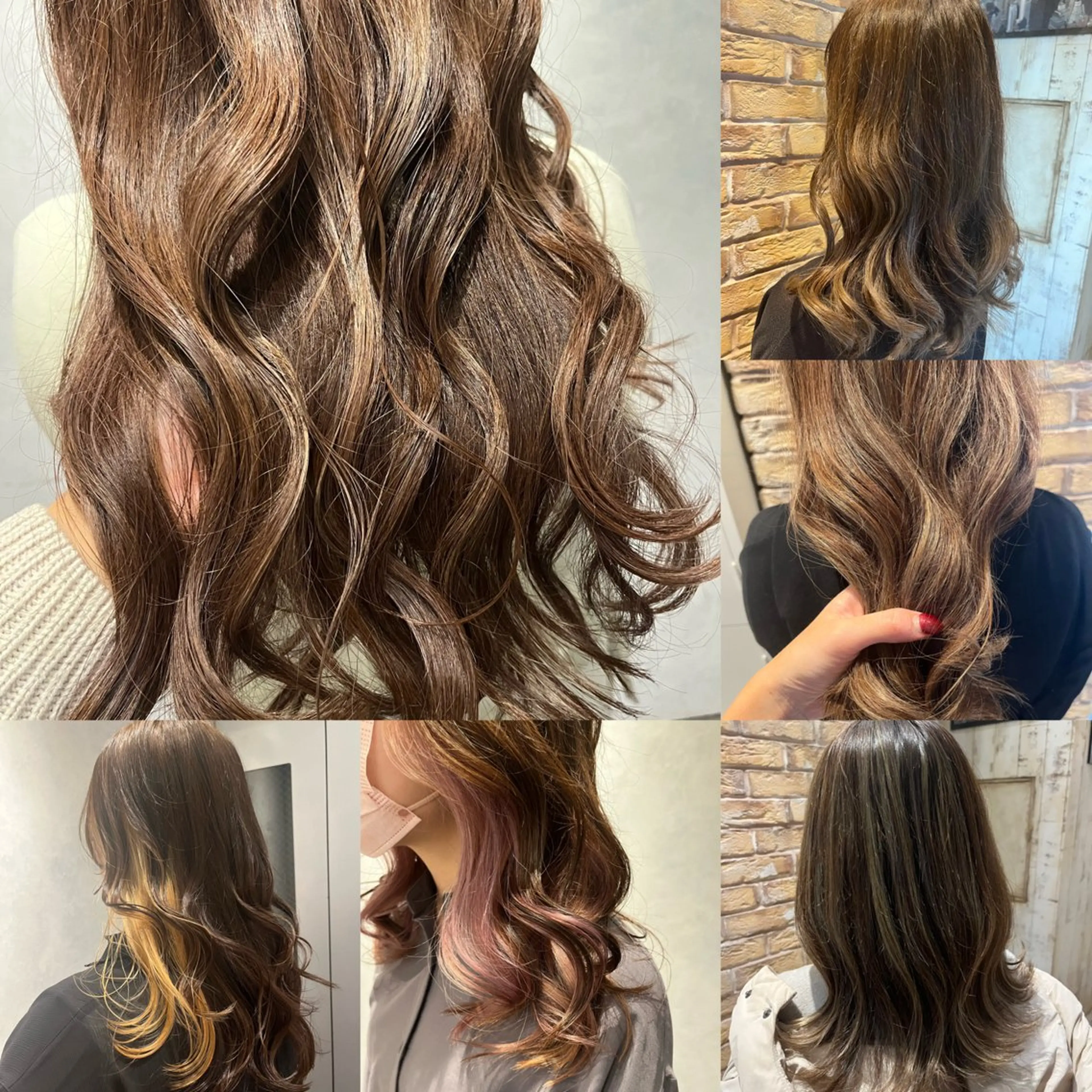 ロング カラー デザインカラー ハイライトカラー ハイライト ヘアカラー トリートメント Hair salon mutto所属・似合わせスタイル 🌹mao🌹のヘアスタイル