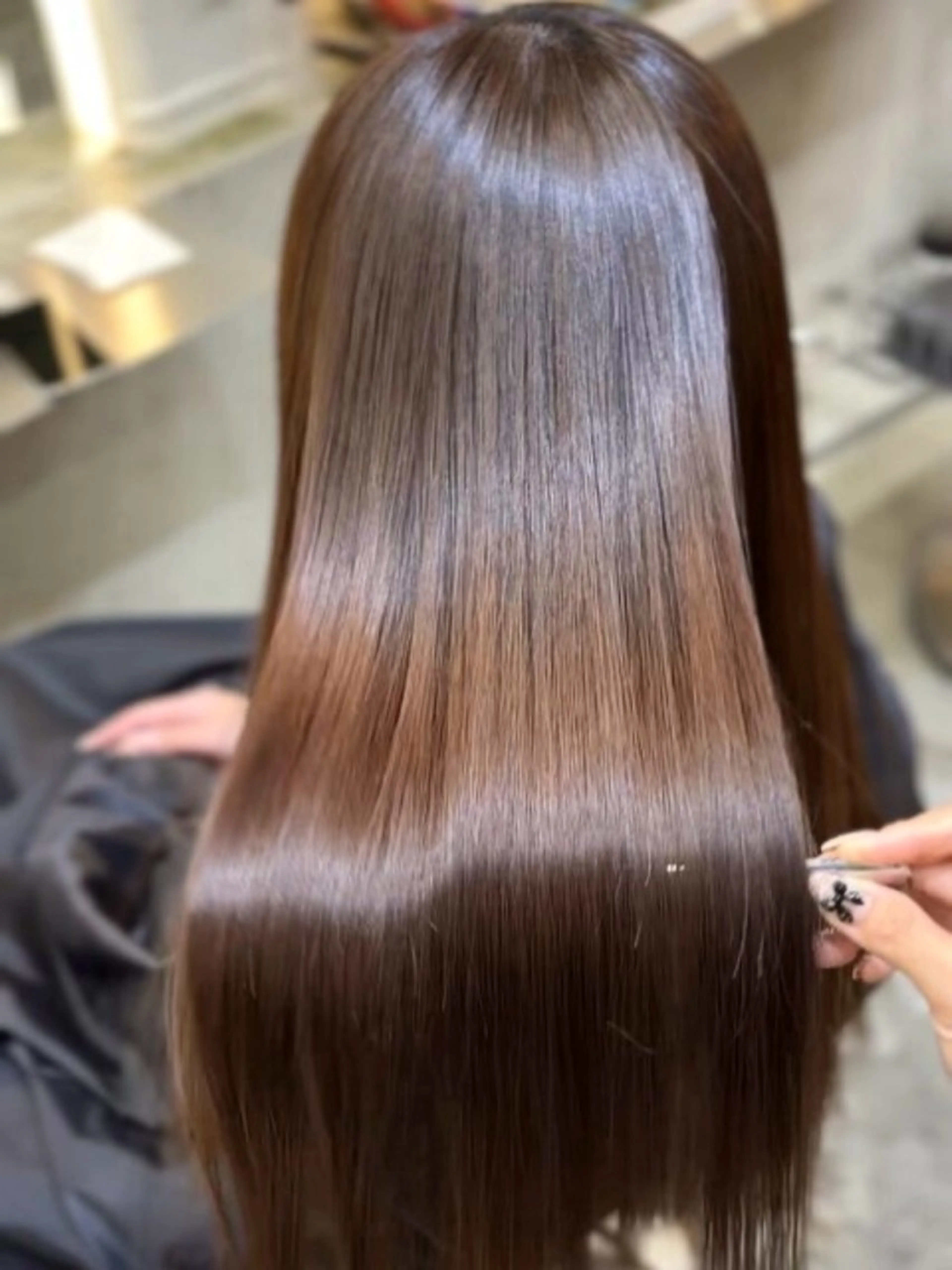 ロング 髪質改善 縮毛矯正 カット ヘアカラー 縮毛矯正 トリートメント ボブ/くびれボブ/ 髪質改善/Ru-kaのヘアスタイル