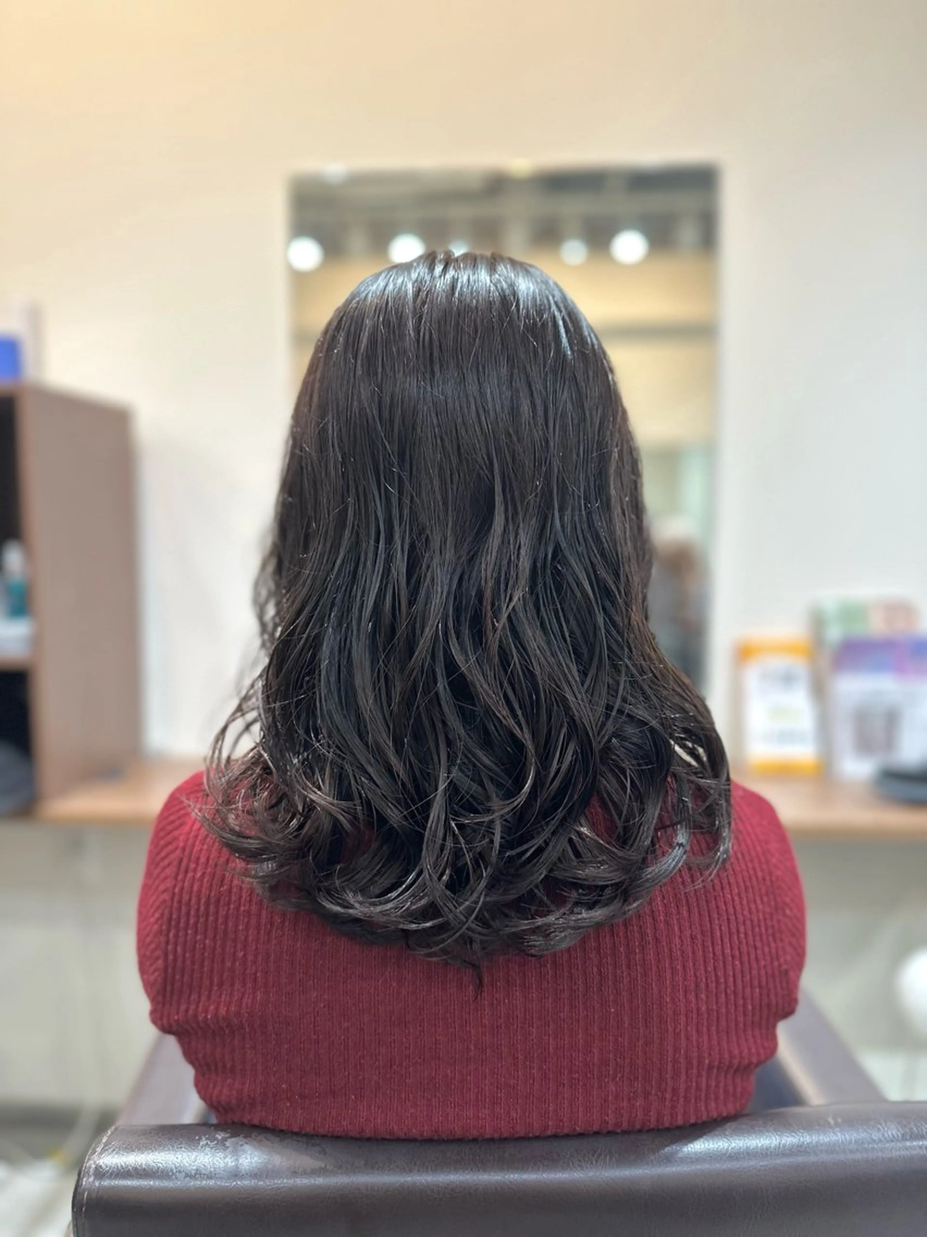 セミロング カラー パーマ カット ヘアカラー パーマ トリートメント ヘッドスパ 巻けるケア縮毛矯正✨ ケアカラー✨山下のヘアスタイル