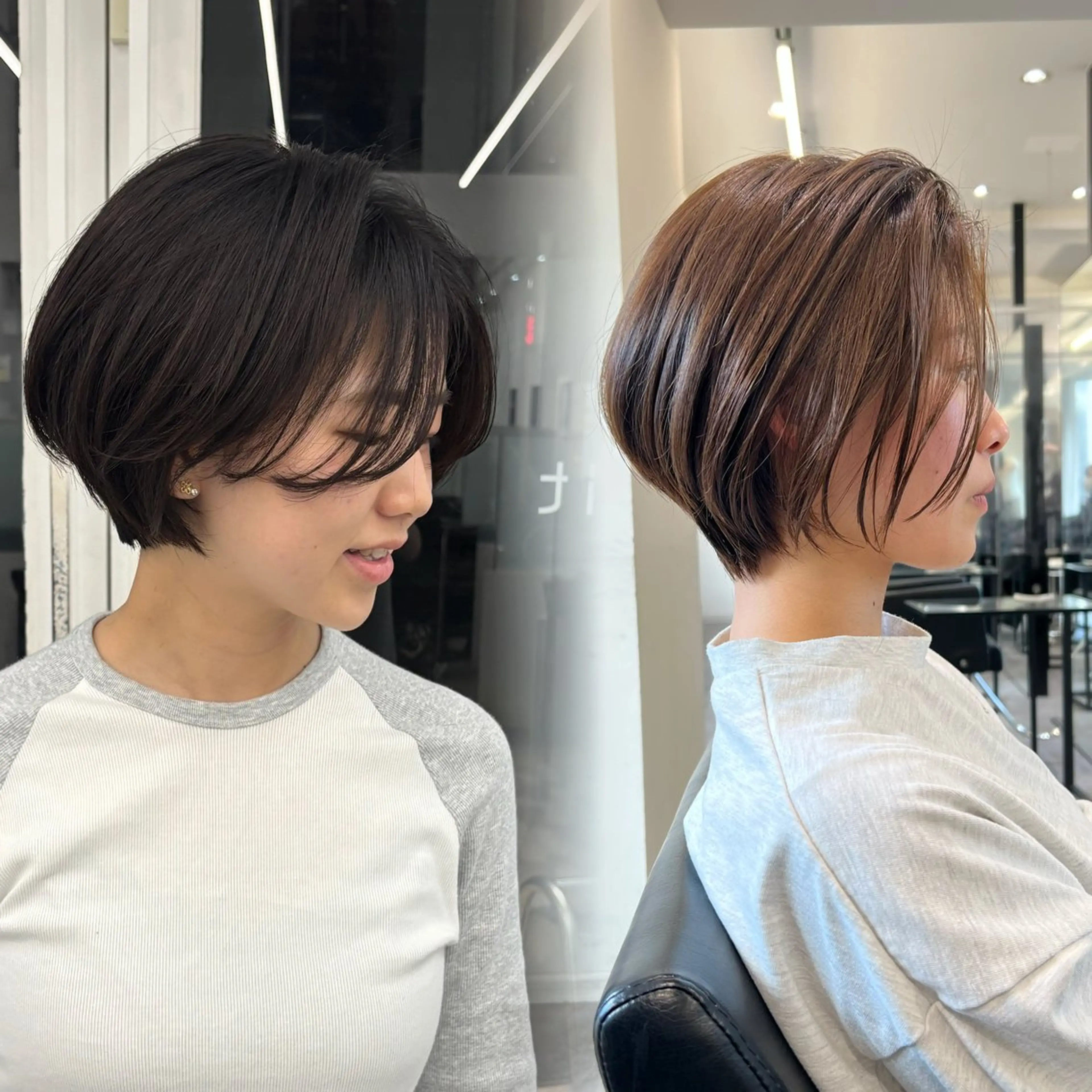 ショート ショートボブ ボブ ショートヘア AHNKISM所属・トレンド🌷 ボブ　パーマ🩰のヘアスタイル