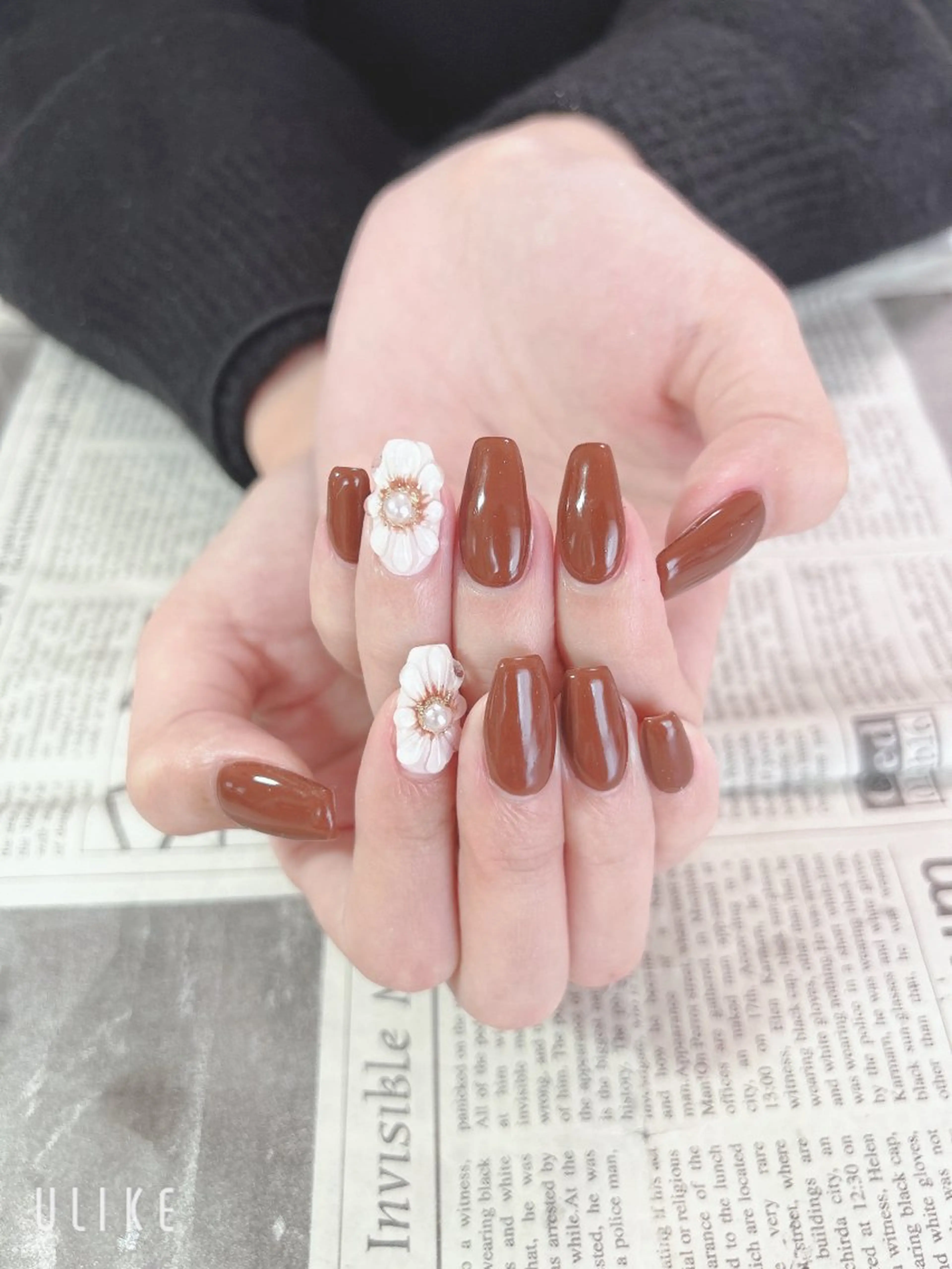 ネイル フラワーネイル ぷっくりネイル ハンドネイル ハンドケア 森山 舞のネイルデザイン