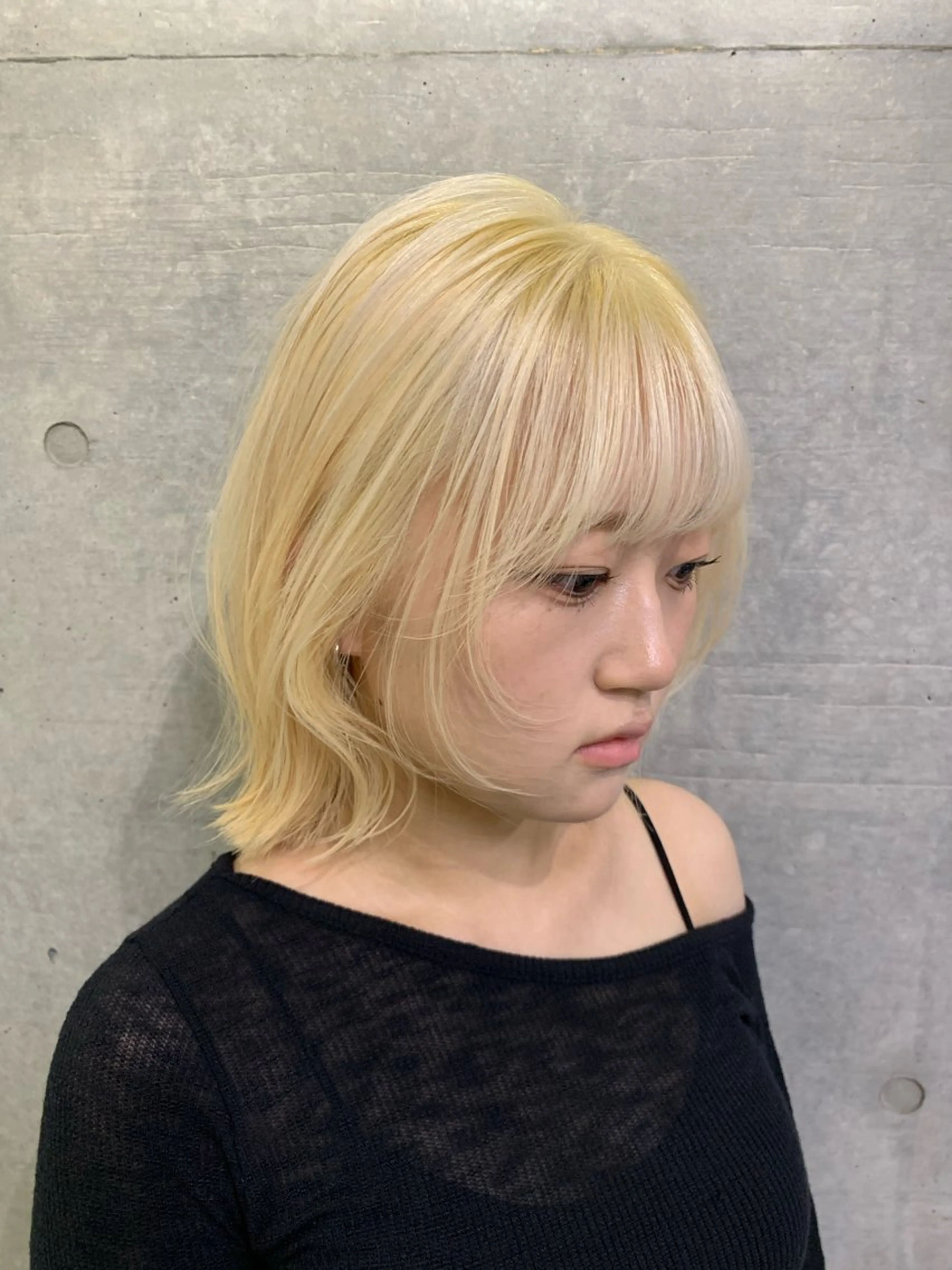 ミディアム カラー ヘアアレンジ メンズ メンズブリーチ メンズウルフカット ブリーチ ケアブリーチ ウルフカット ヘアカラー トリートメント ヘアセット THE./ブリーチ 透感カラー/髪質改善のヘアスタイル