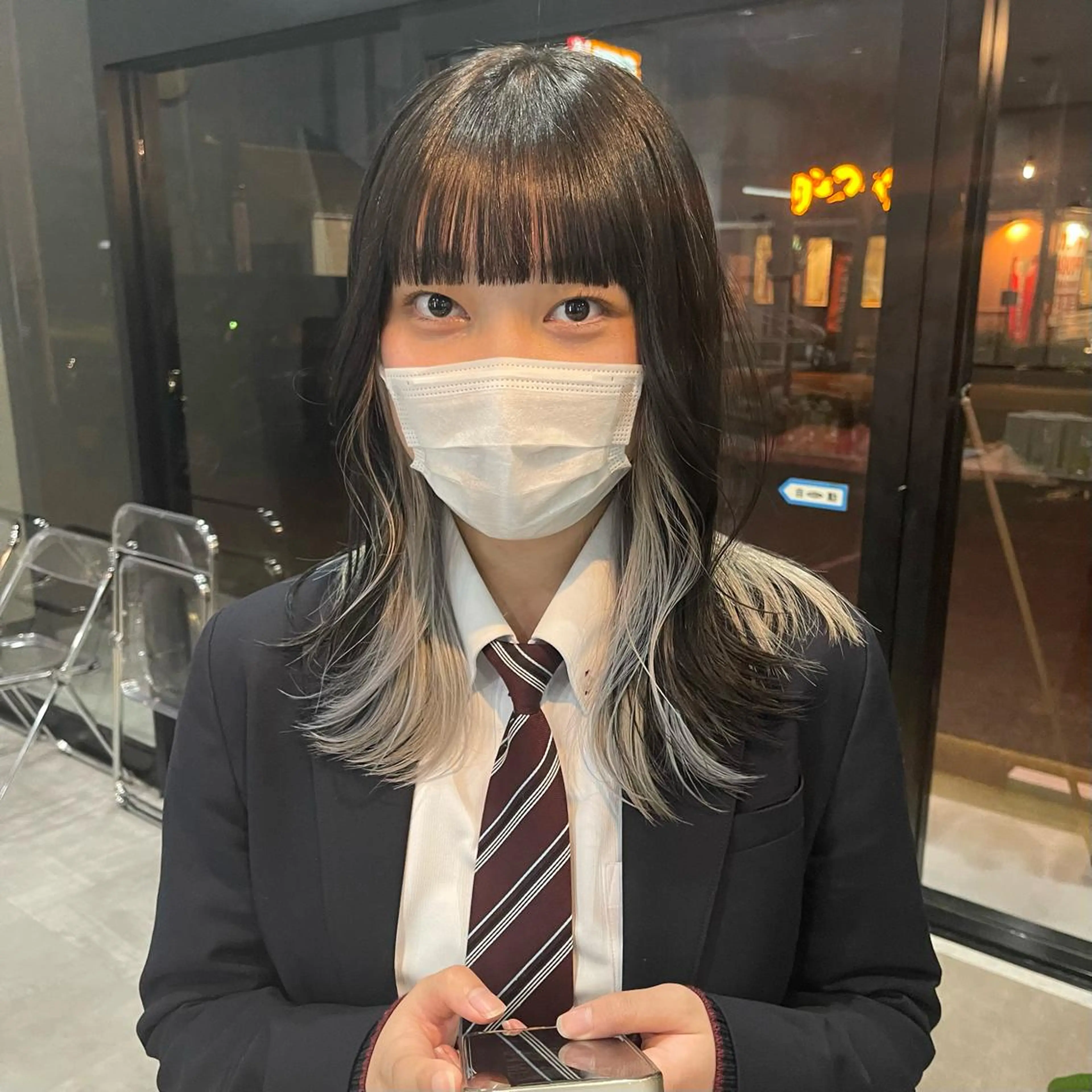 ミディアム カラー mood tatemachiのヘアスタイル