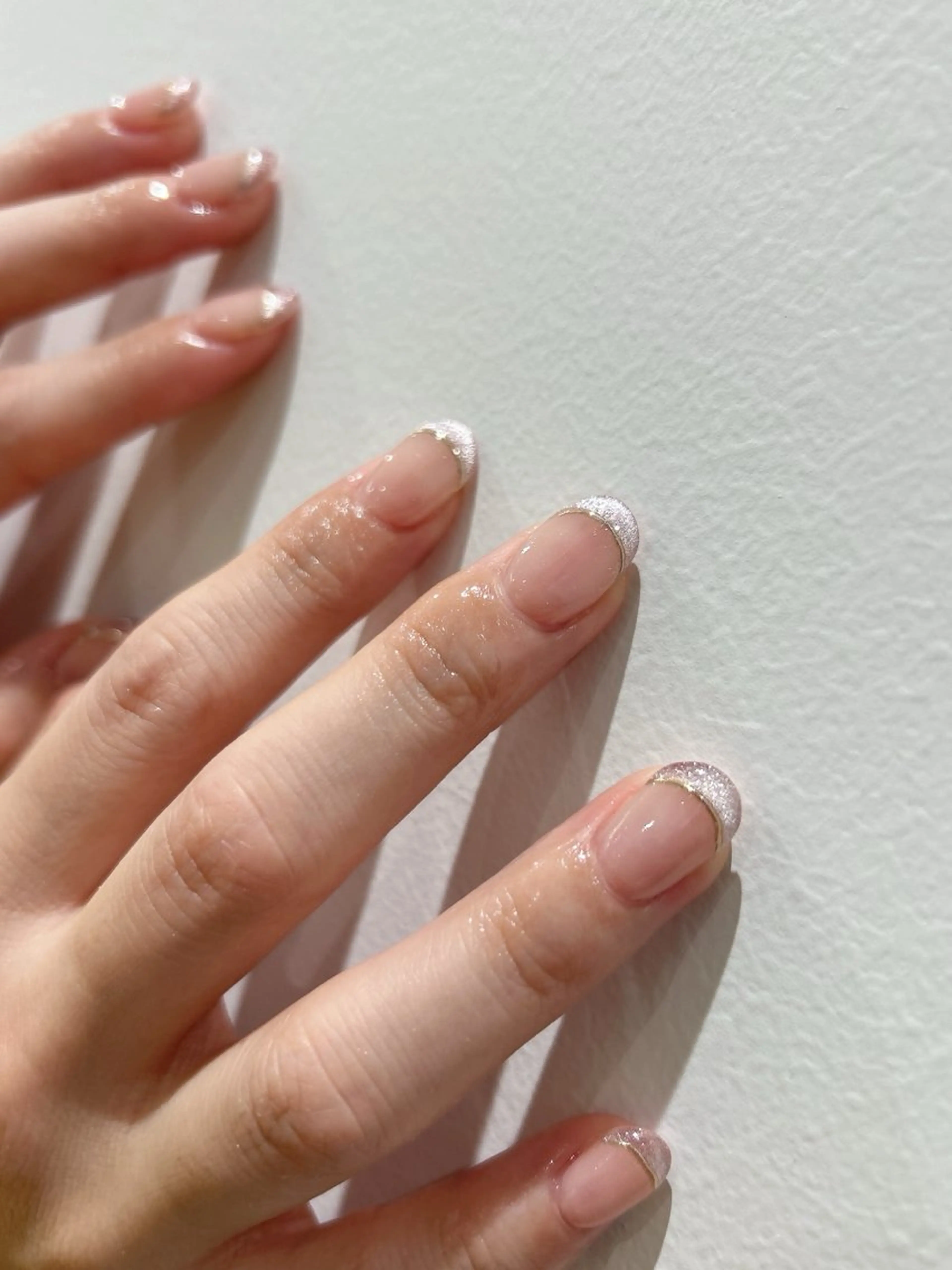 ネイル フレンチネイル マグネットネイル マグネットフレンチ ハンドネイル フットネイル tote. sumileのネイルデザイン