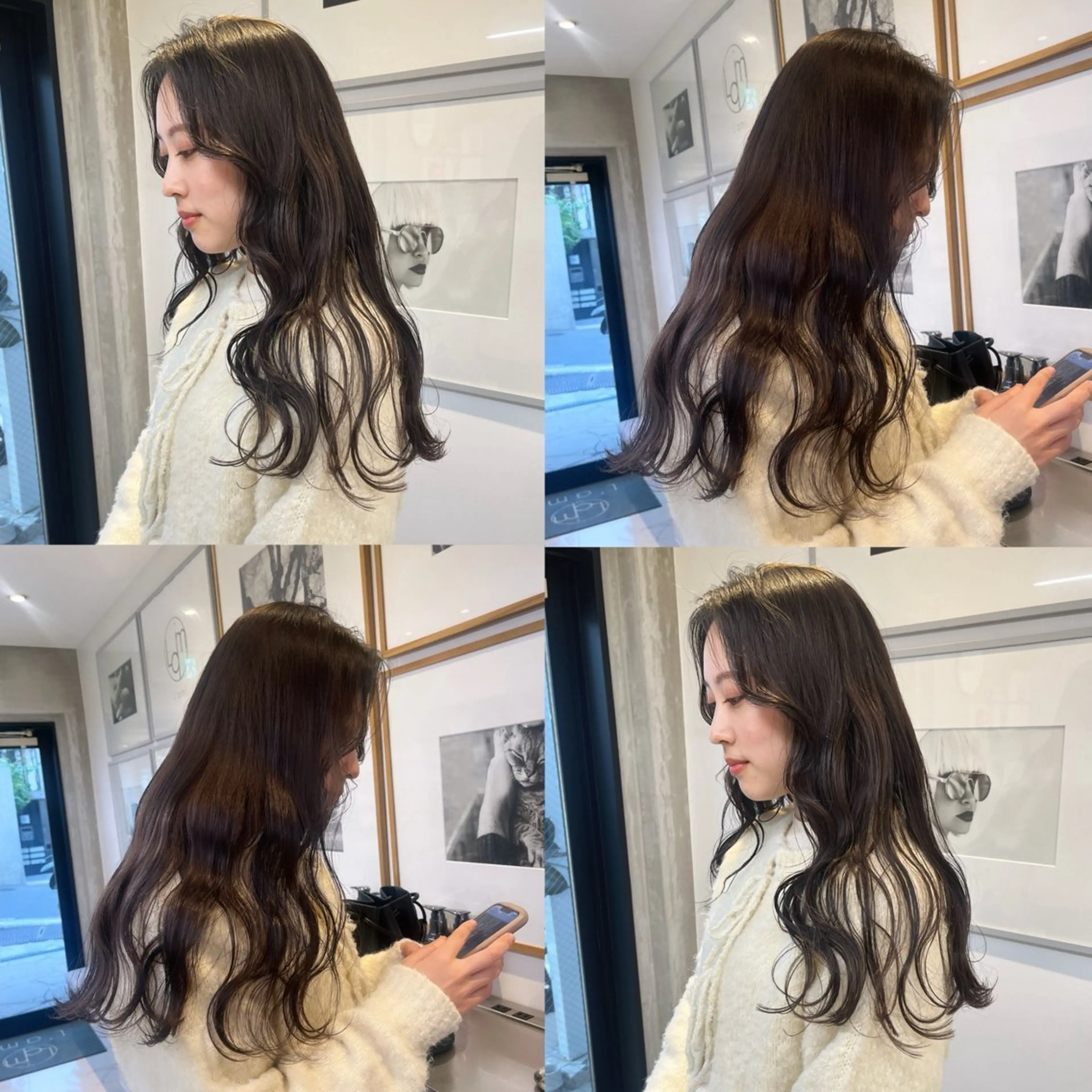 ロング カラー ベージュカラー ブラウンカラー 透明感カラー オリーブベージュ オリーブブラウン カット ヘアカラー トリートメント ヘッドスパ ヘアセット カジュアルを女っぽく 𝗮𝘆𝗮𝗰𝗼のヘアスタイル