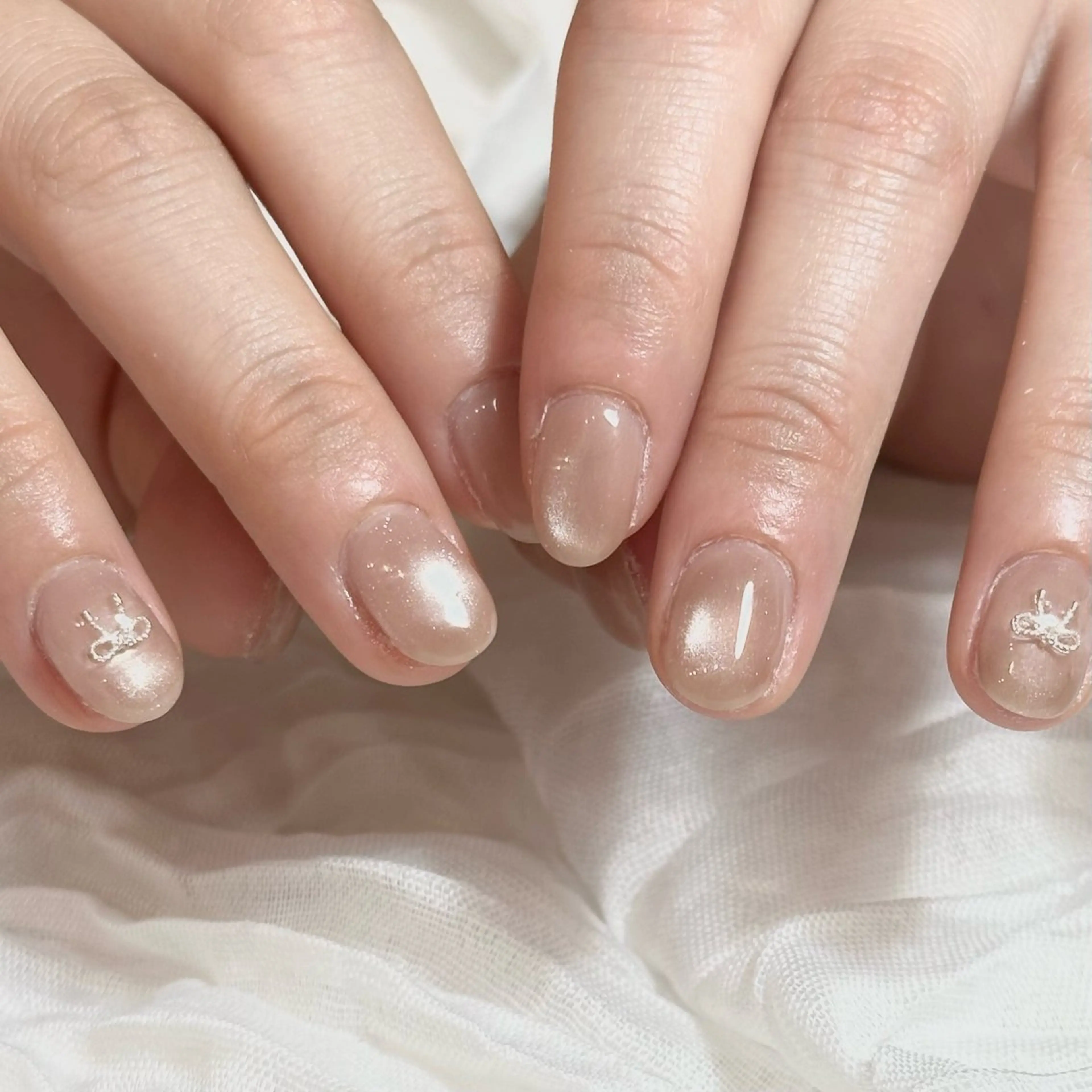 オフなしさんはこちらから💞【HAND】🤍ミラーorマグネットネイル💫パラジェル使用❤︎の写真