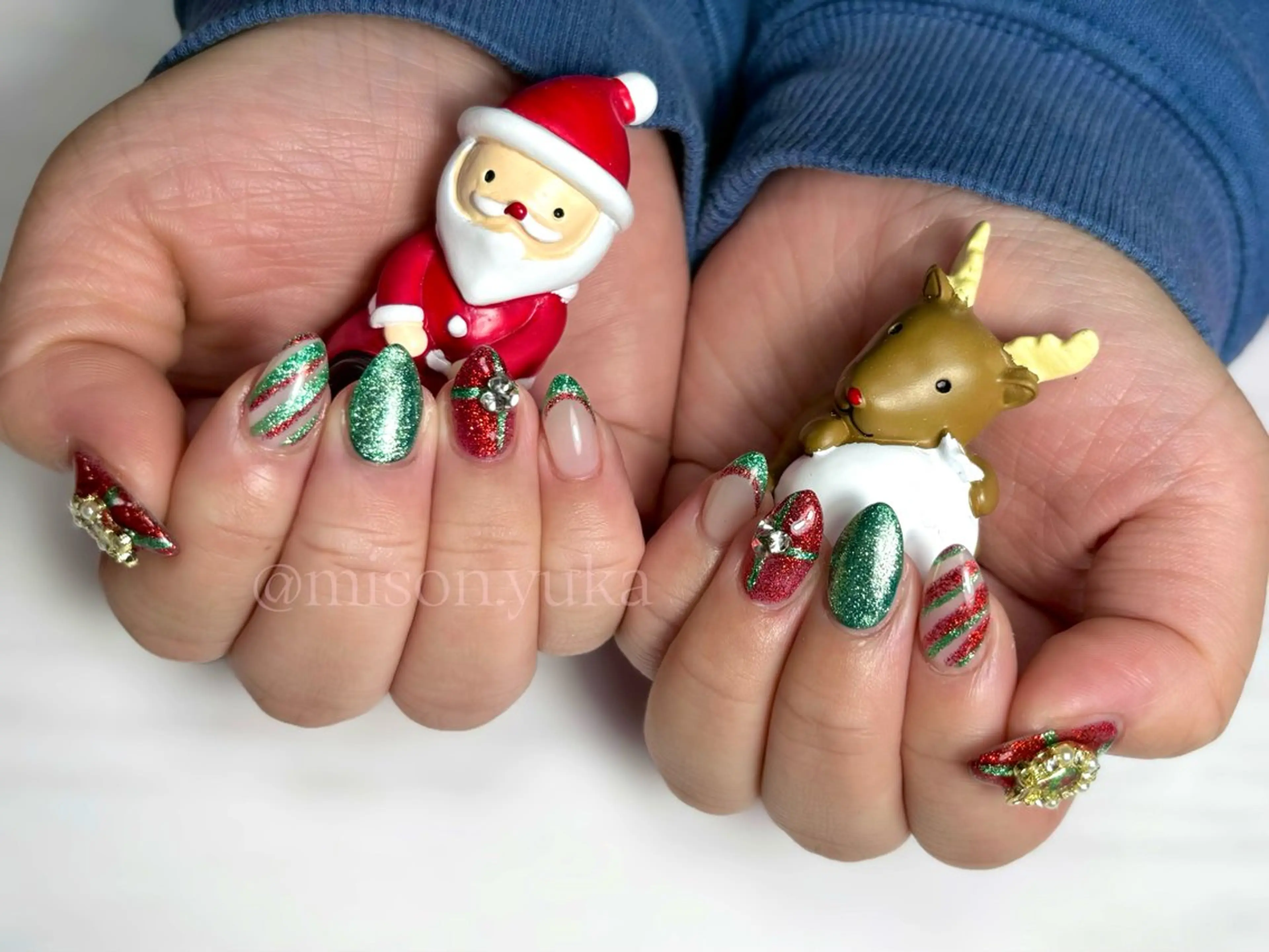ネイル 持ち込み 冬ネイル クリスマス mison所属・mison 安形友花のネイルデザイン