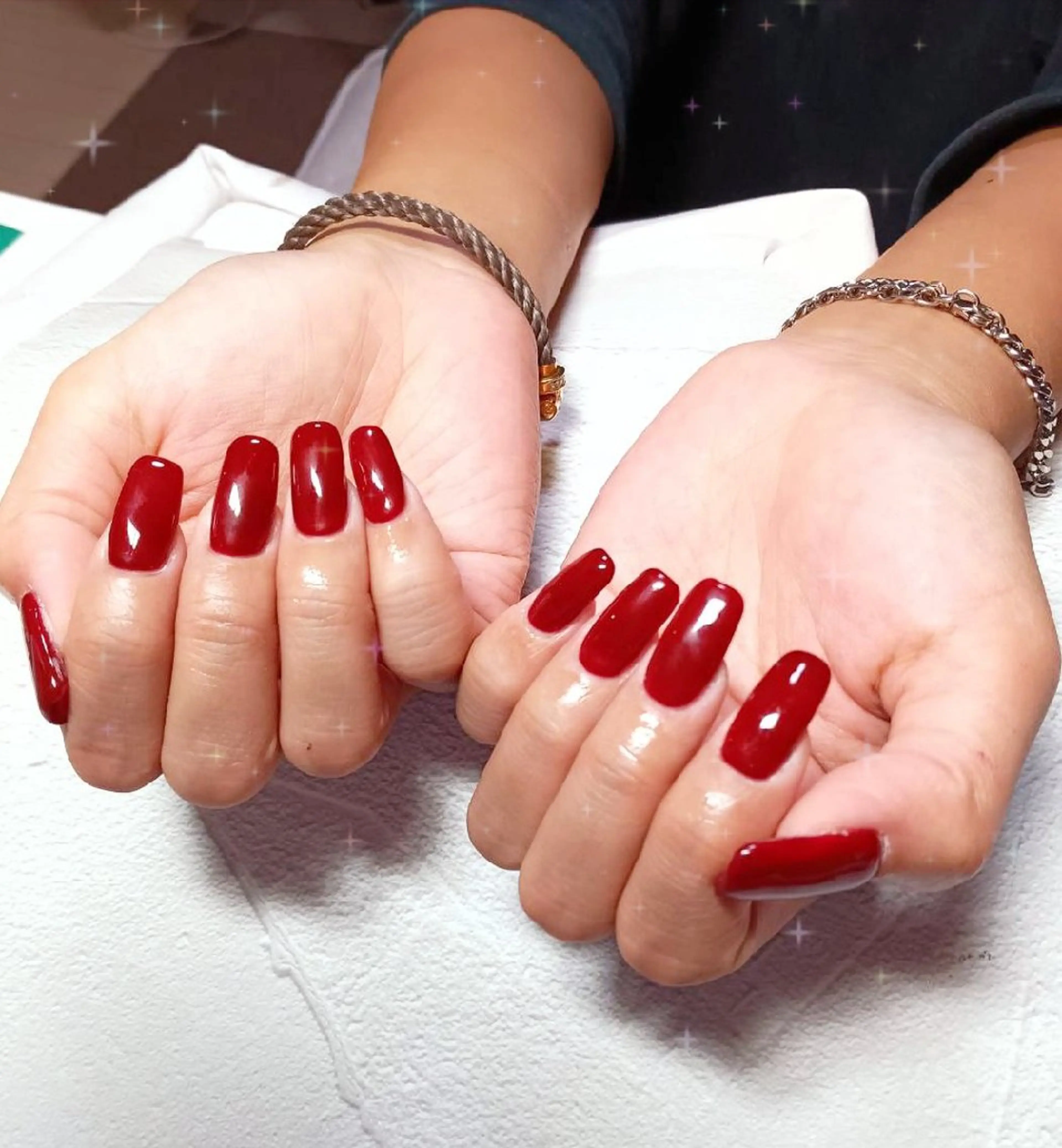 ネイル 長さ出し フレンチネイル ジェルネイル ガラスフレンチ キラキラネイル ハンドネイル flure de neige yukiのネイルデザイン