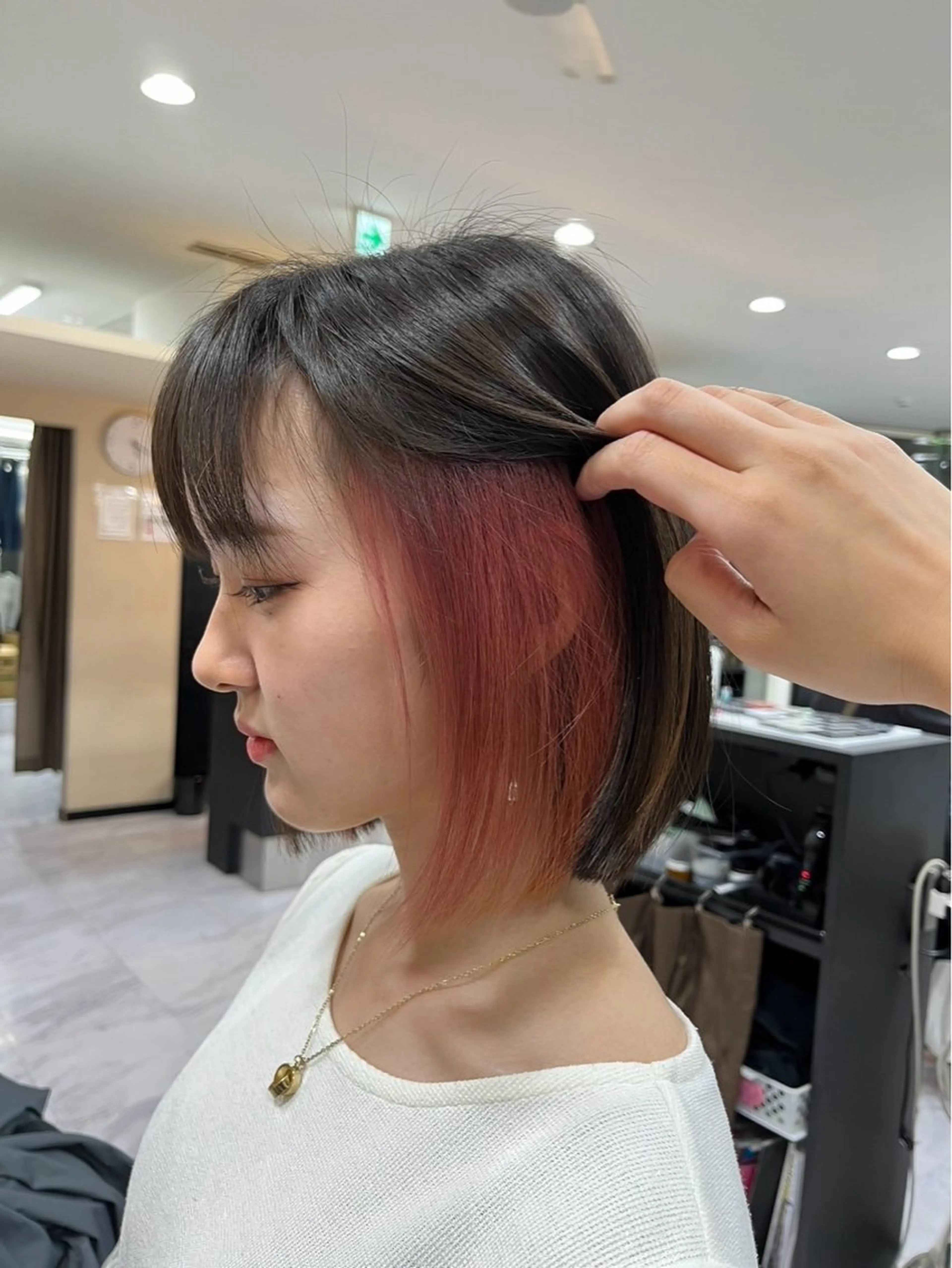 ミディアム カラー 🐥くまがい💛 ダブルカラー／パーマのヘアスタイル