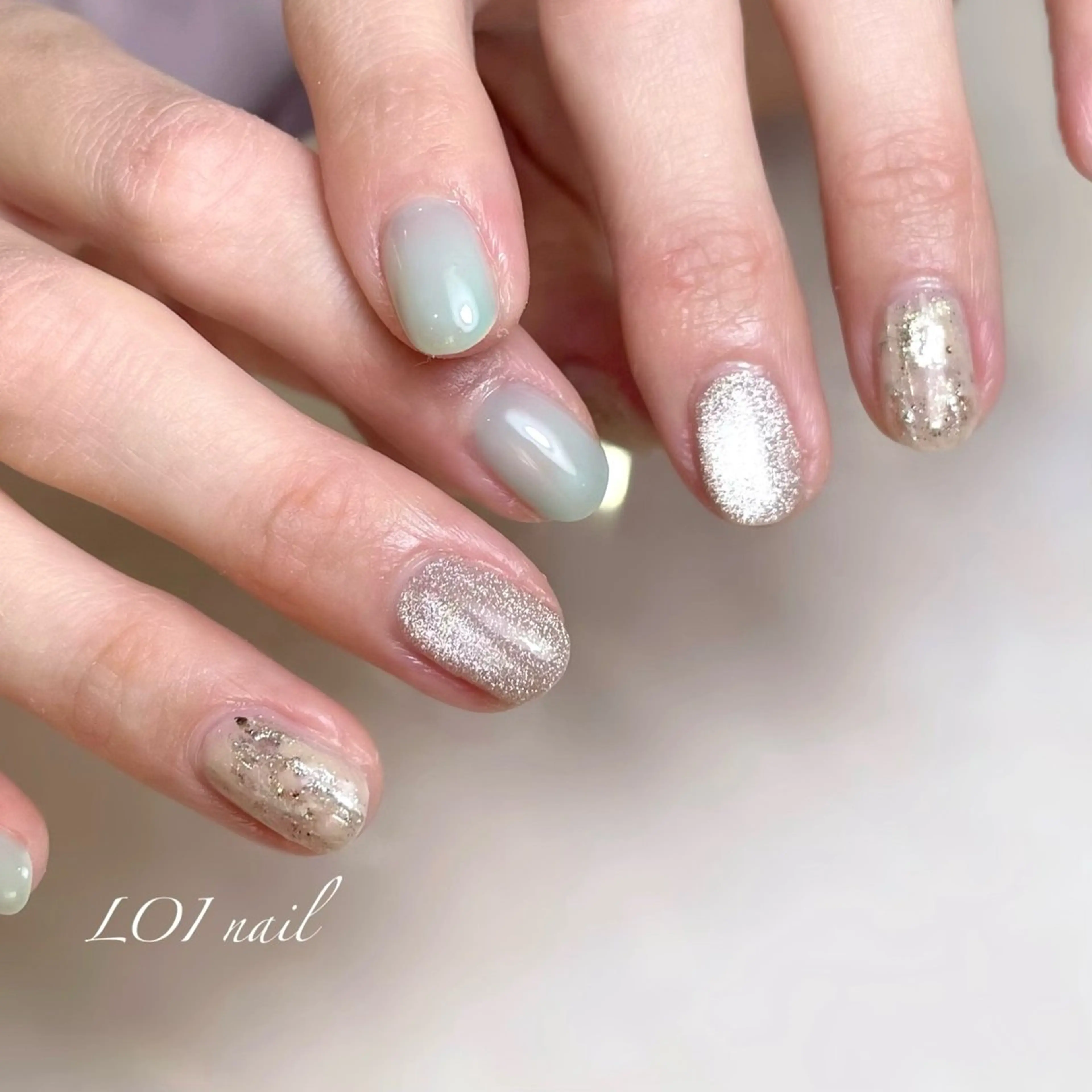 ネイル アートネイル ニュアンスネイル ハンドネイル LOI nail monaのネイルデザイン