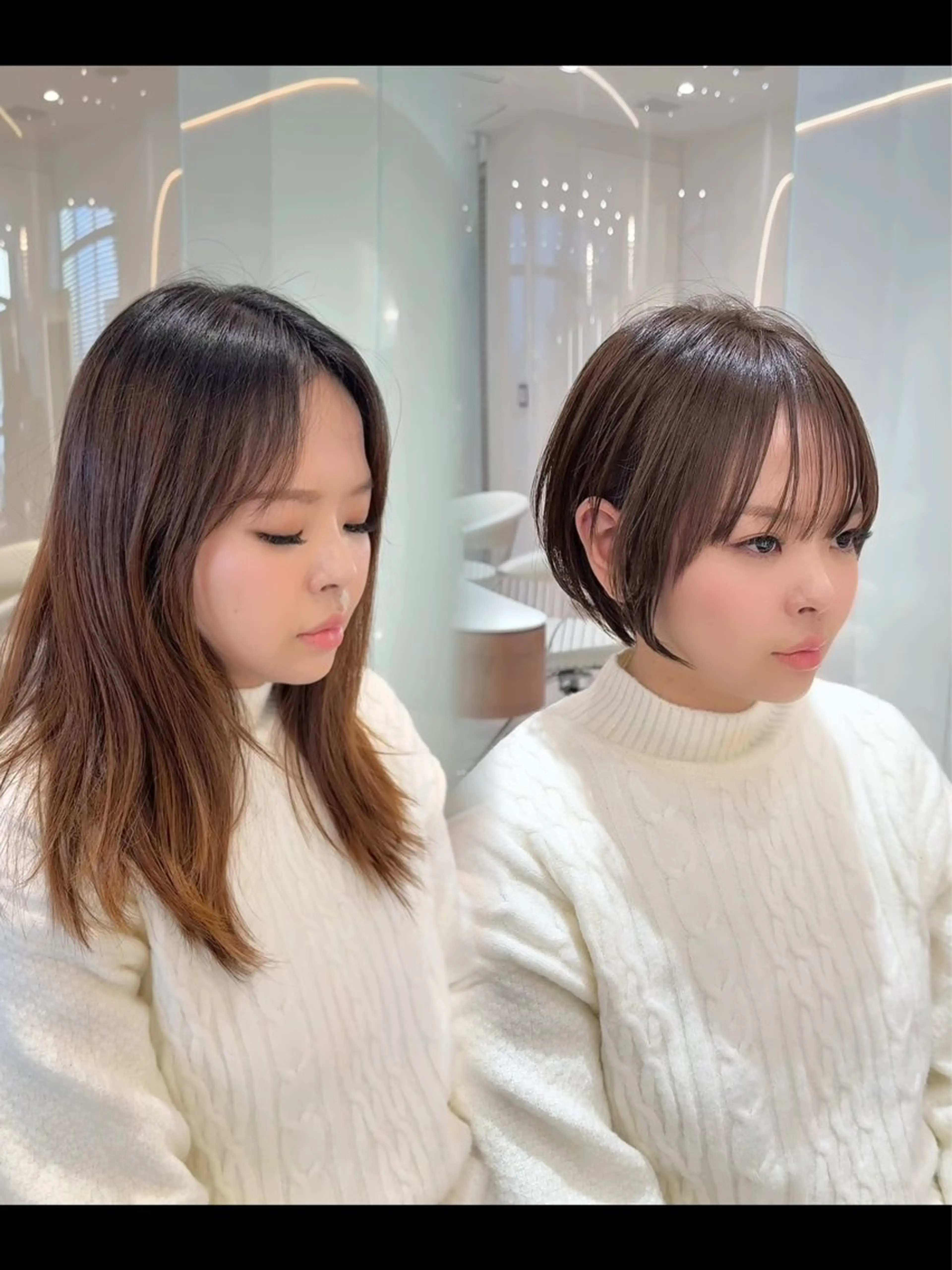 ショート カラー 切りっぱなしボブ ショートボブ 丸みショート ボブ 韓国風ヘア カット ヘアカラー トリートメント 渋谷ボブ/レイヤー ボブ田中航平のヘアスタイル