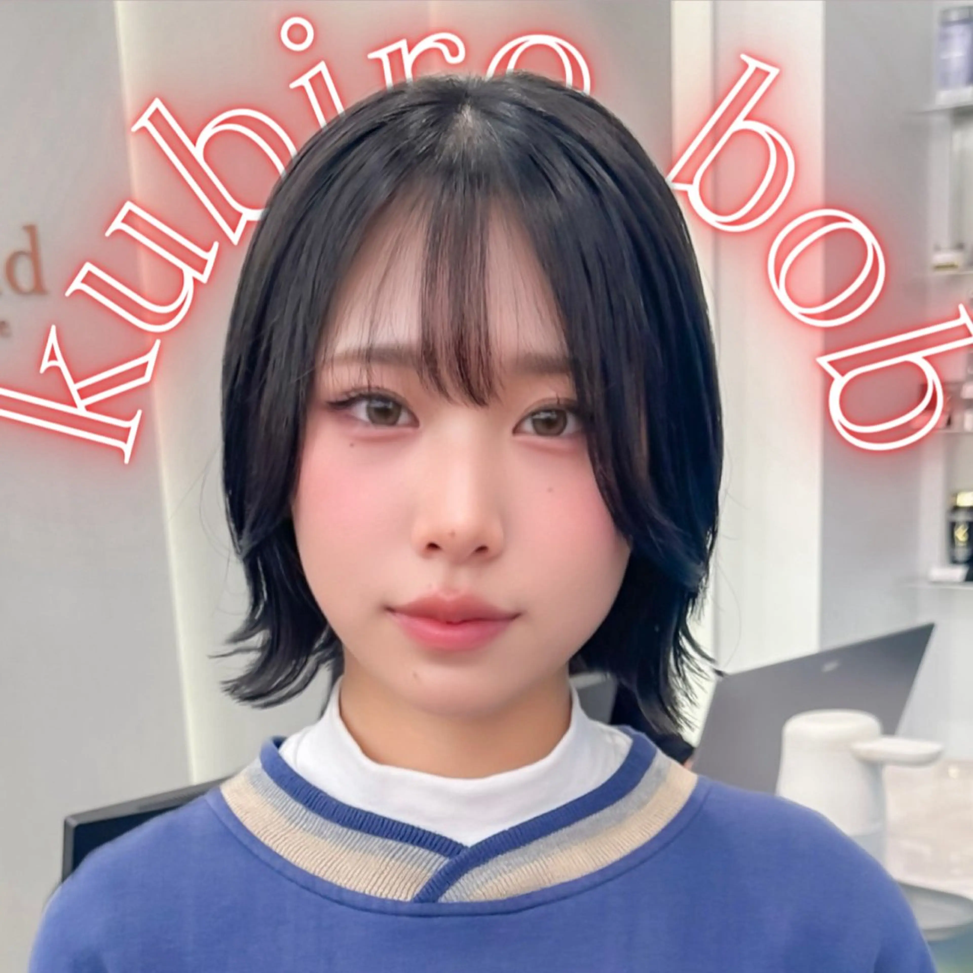 ショート レイヤー/韓国/ボブ 縮毛矯正/畠中ケントのヘアスタイル