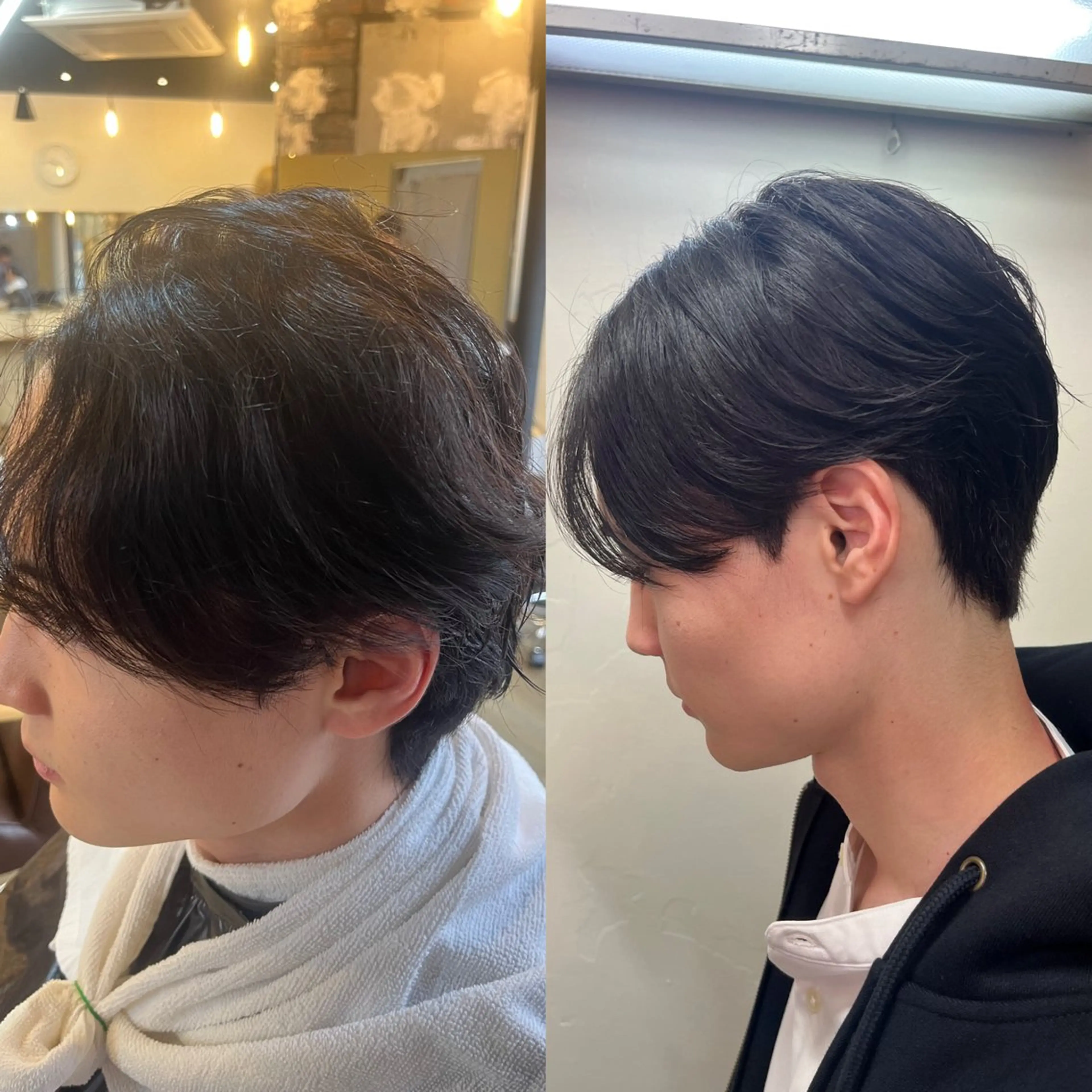 ショート パーマ メンズ メンズパーマ くせ毛 縮毛矯正 ニュアンスパーマ カット 縮毛矯正 韓国風メンズ/毛流れ ヘアなら須田龍世のヘアスタイル